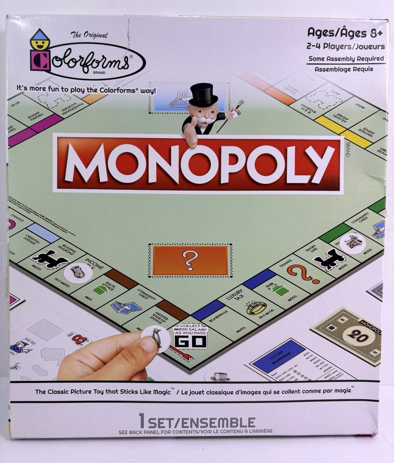 NEW Colorforms MONOPOLY Hasbro Board Game Limited Edition Travel Size