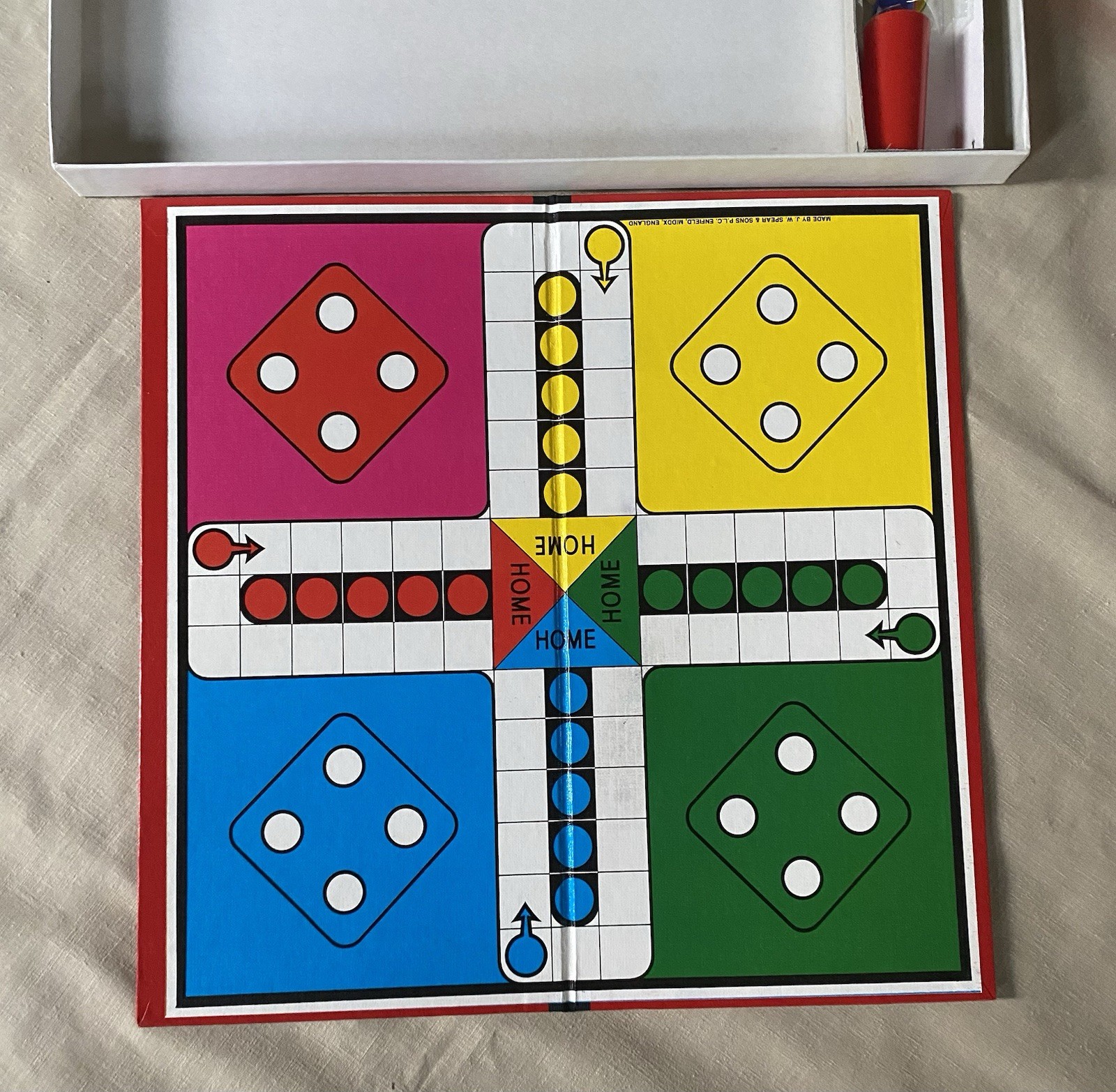 Vintage 1982 Ludo Board Game Spears Games Sealed Tokens Complete Made in England