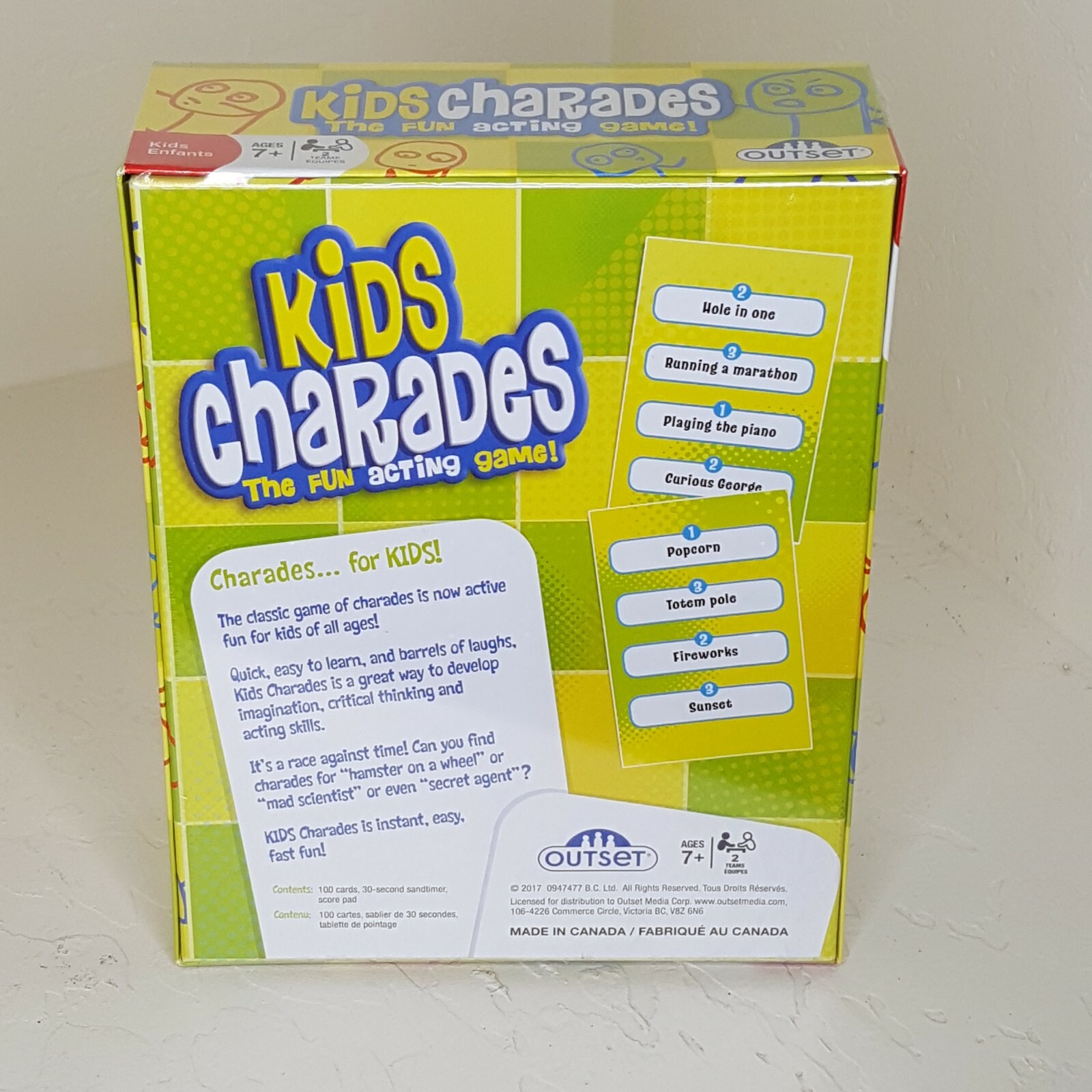 Kids Charades The Fun Acting Game by Outset Ages 7 Up New Sealed