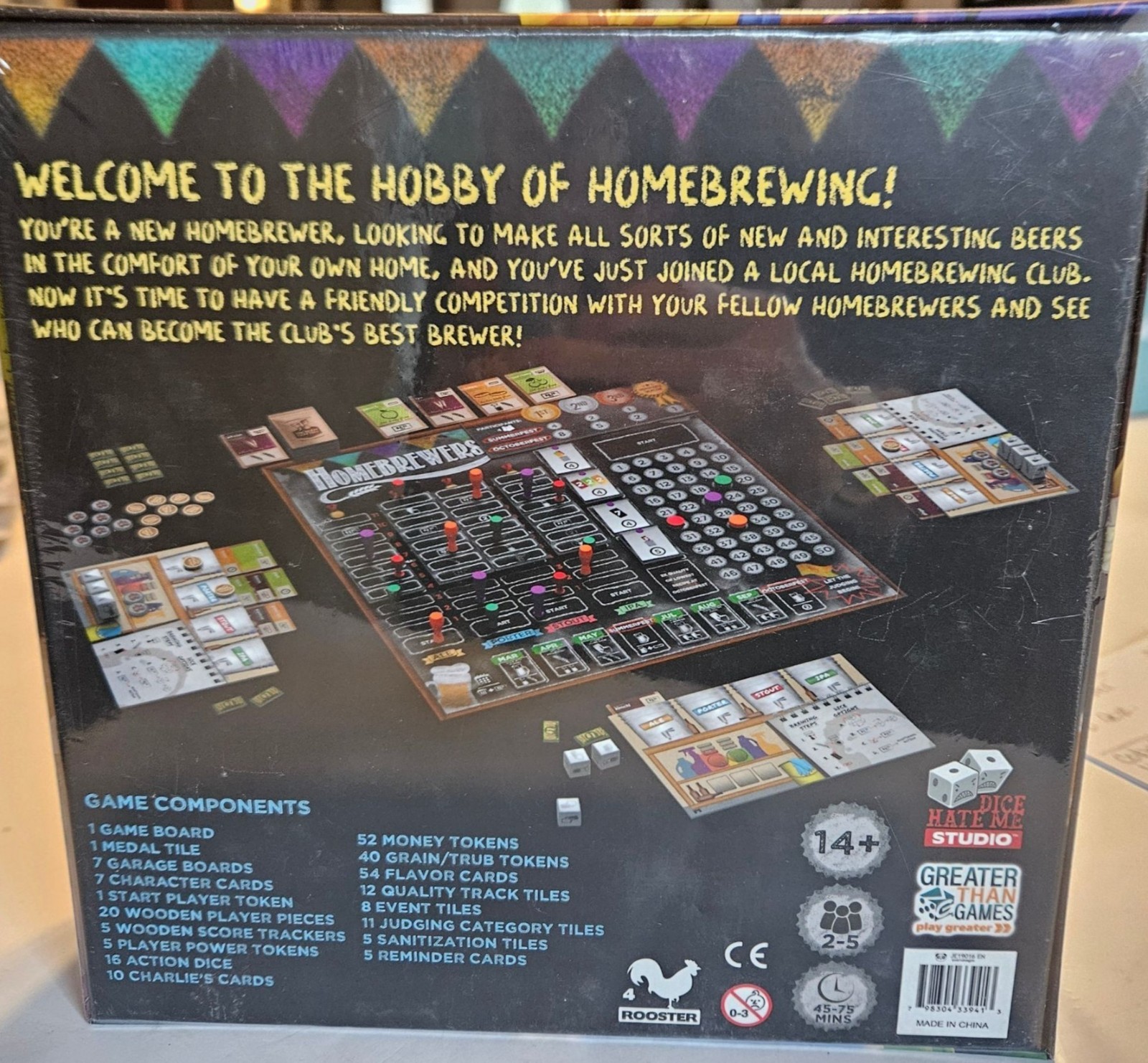 Greater Than Games Homebrewers Board Card Party Game