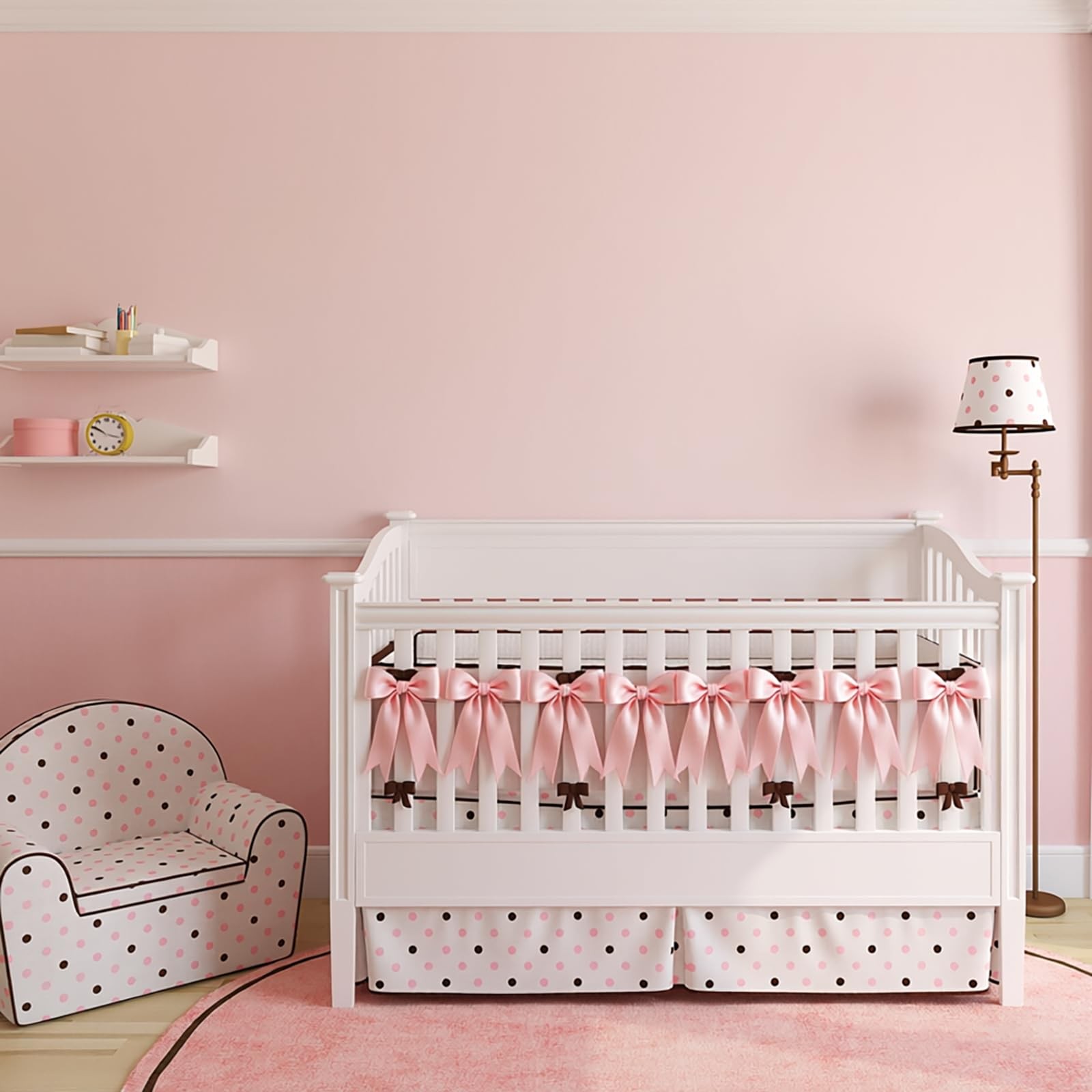 1 String Pink Bow Garland Banner 6.7ft/2m long, 9.4×6.7 inches,