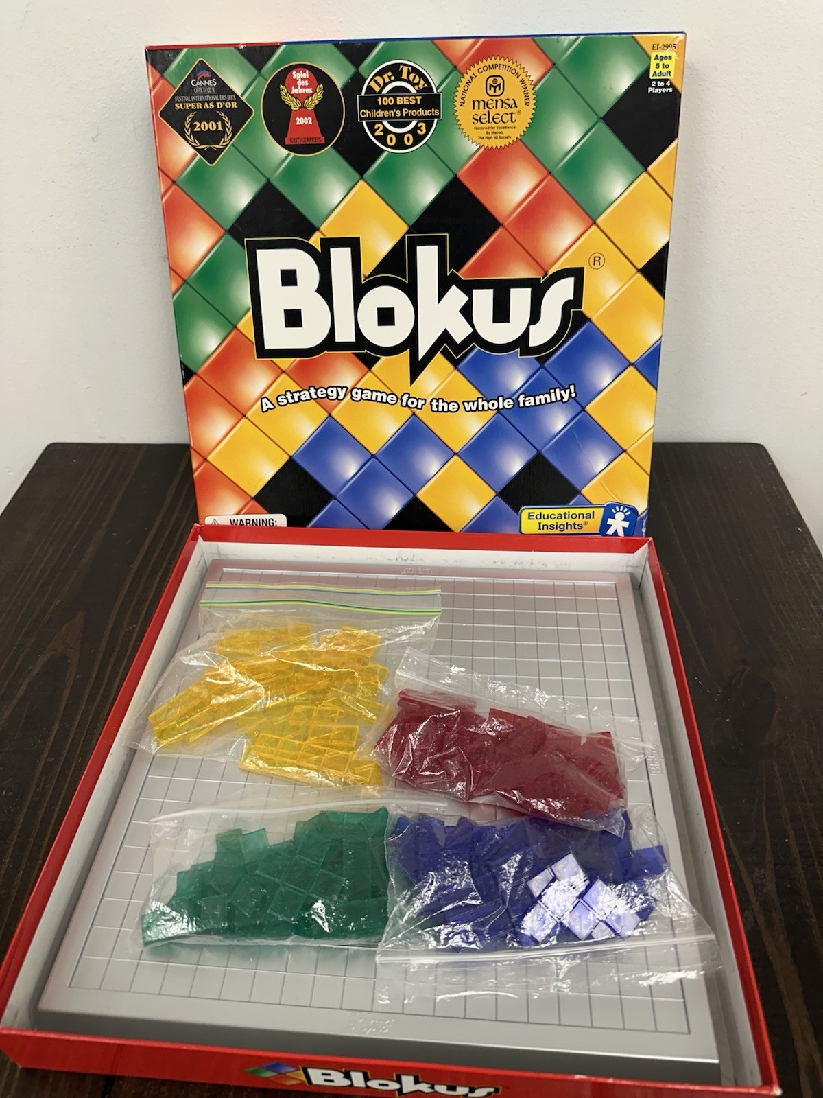 Mattel Blokus Educational Strategy Board Game 2003 Complete Board and Pieces