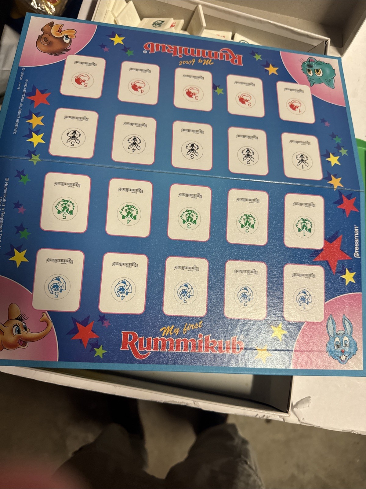 My First Rummikub 5 and Up No Reading Pressman 1994 Complete with Instructions