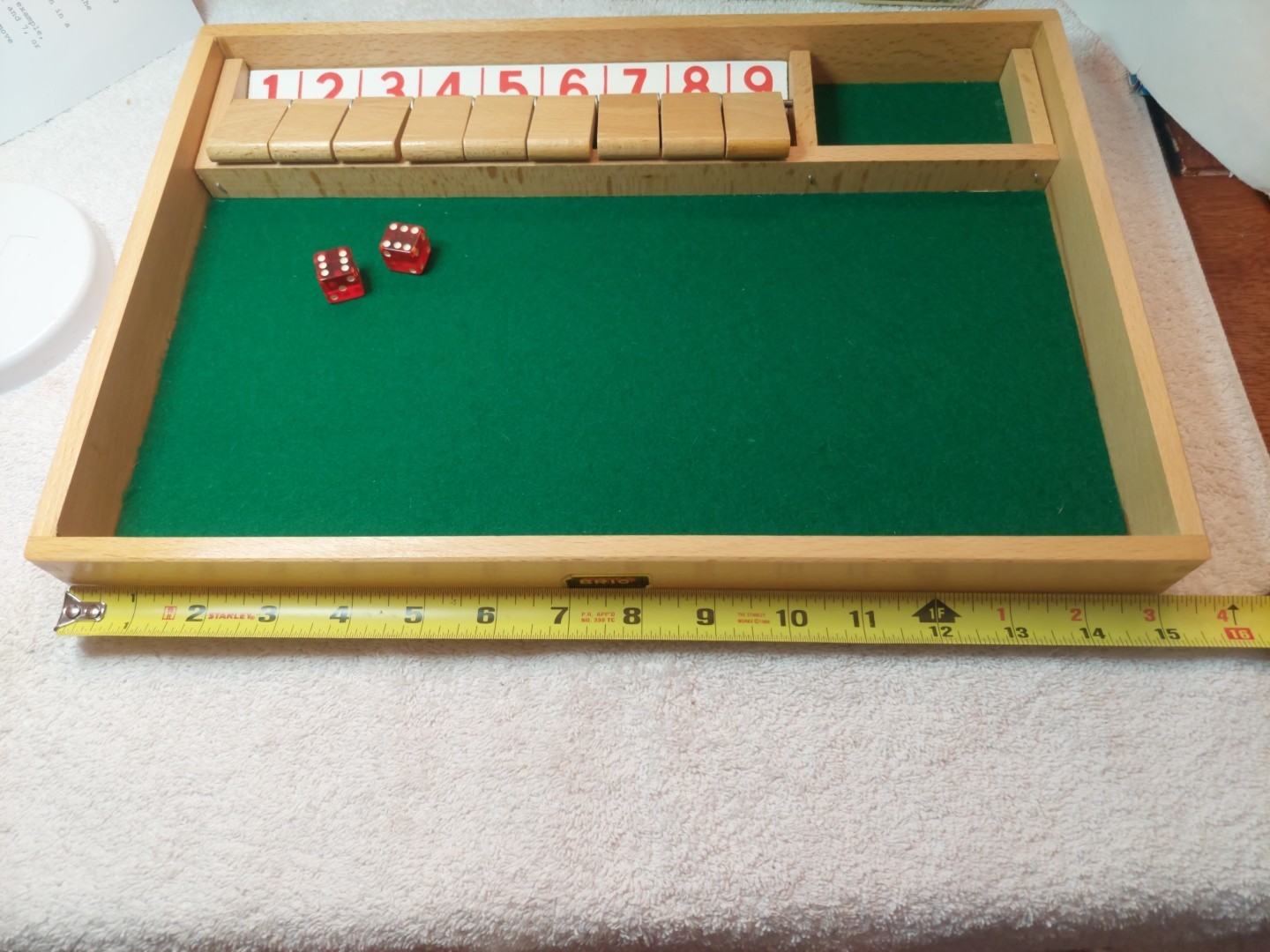 Vintage Brio of Sweden Trick-Track Dice Board Game Shut The Box Original *READ*