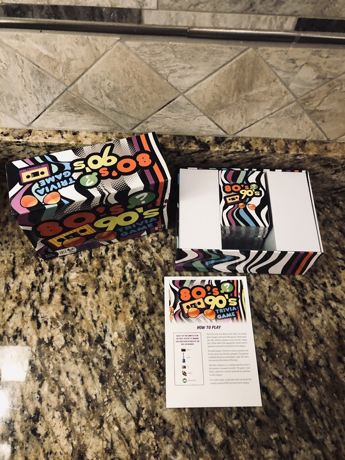 80-90s Trivia Board Game- Madonna Rubiks Cube POP Culture Music TV Sports