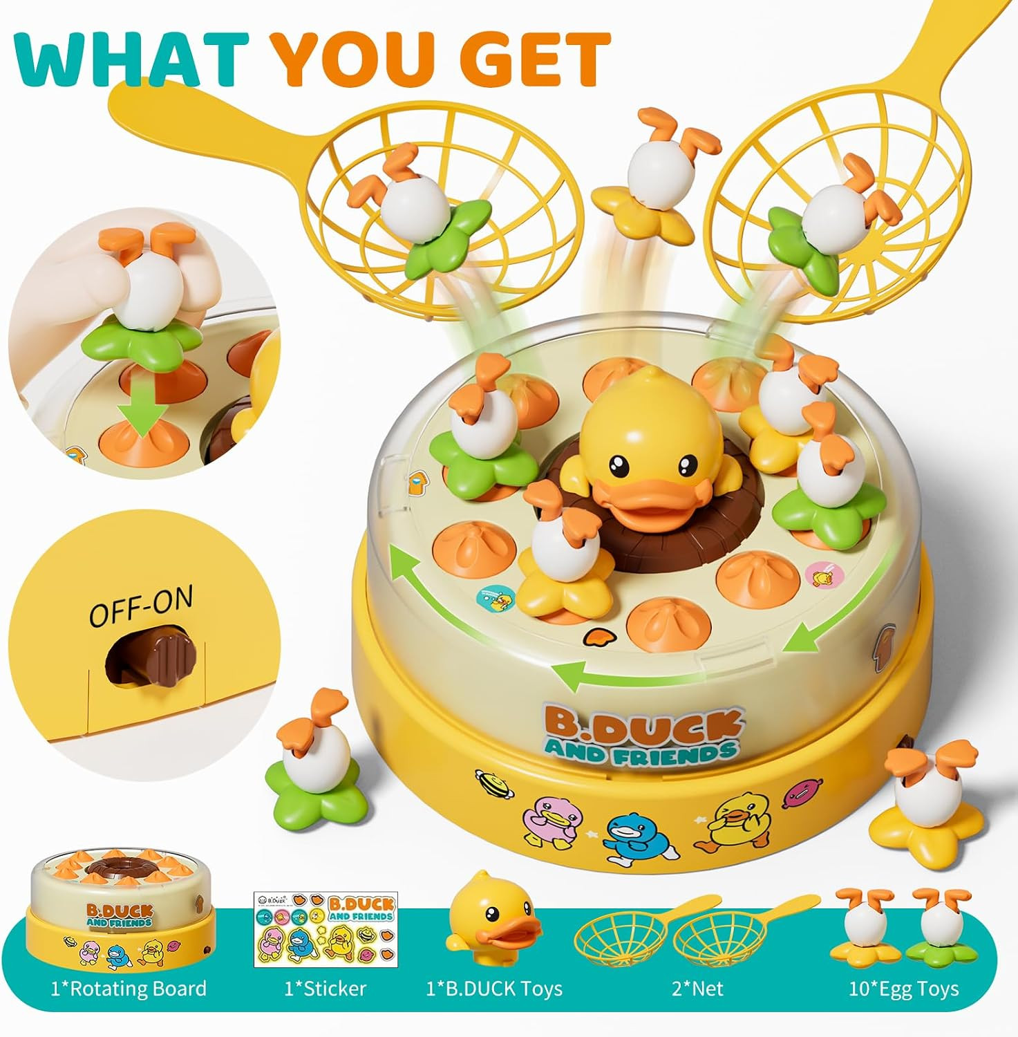 Interactive & Music Pop Up Toy for Kid, Duck Games for 5-7 Boys Girls