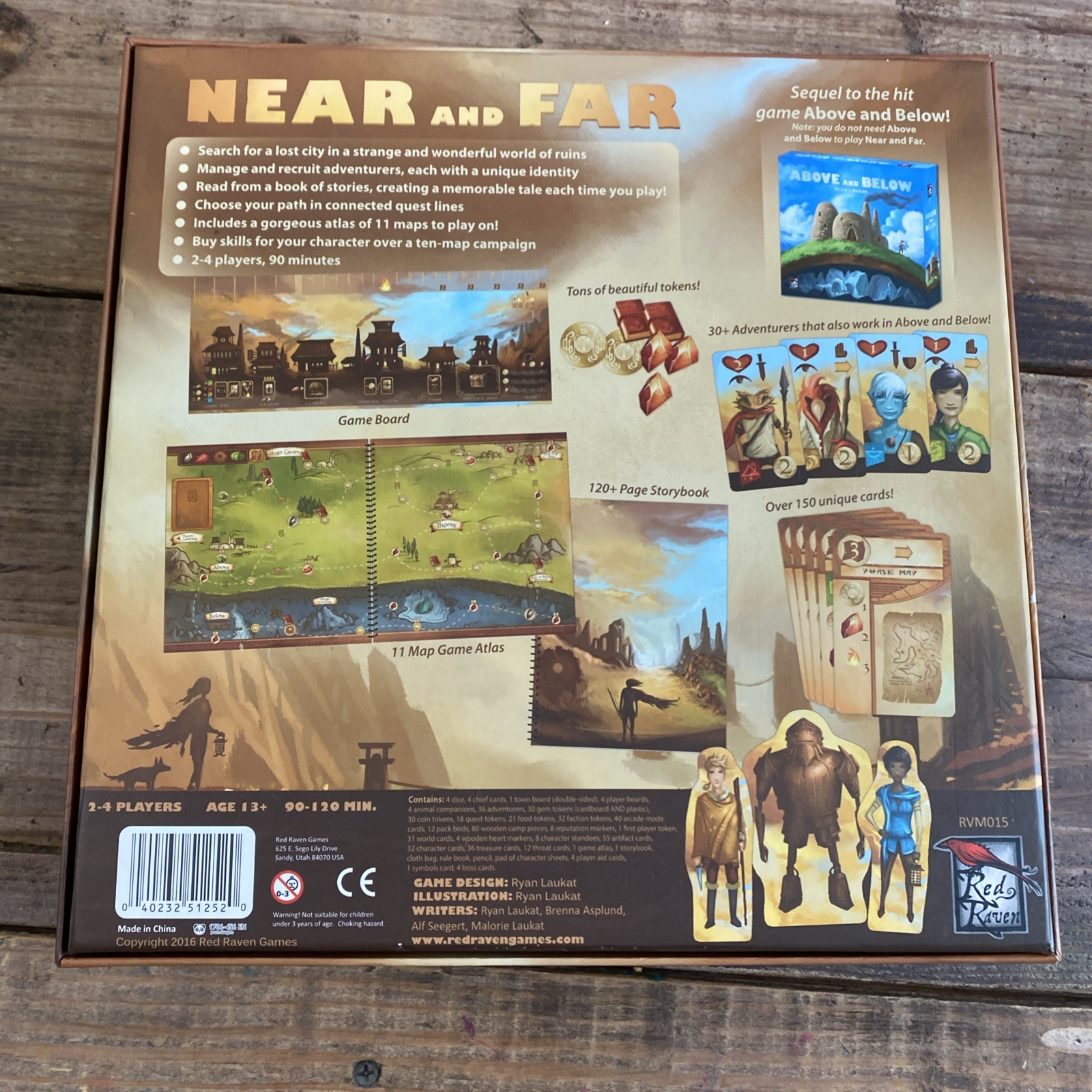 Near and Far Board Game w/ Amber Mines Expansion – Red Raven Games – Complete