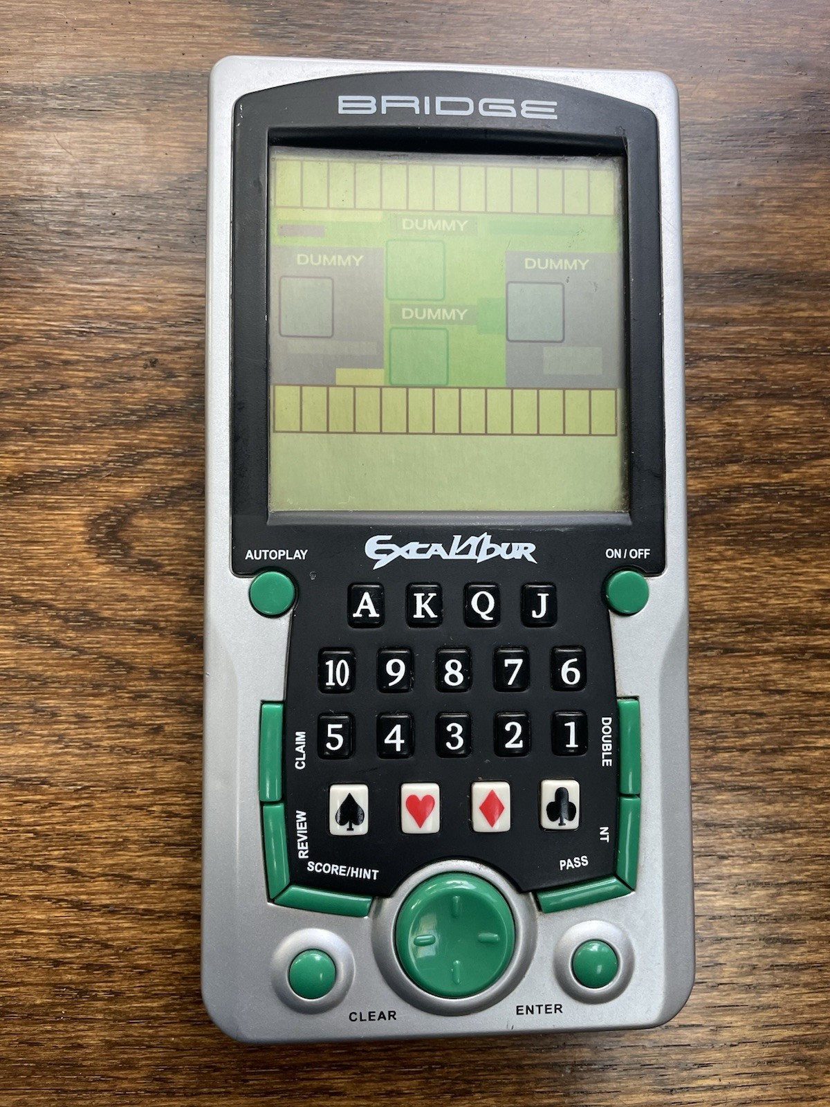 Excalibur Deluxe LCD Bridge Handheld Game Bridge Working New batteries