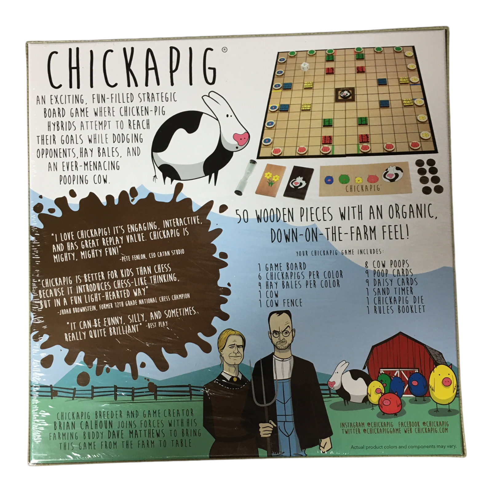 Chickapig Board Game Family Board Game Age 8+ (2-4 Players) Farm to Table Cow