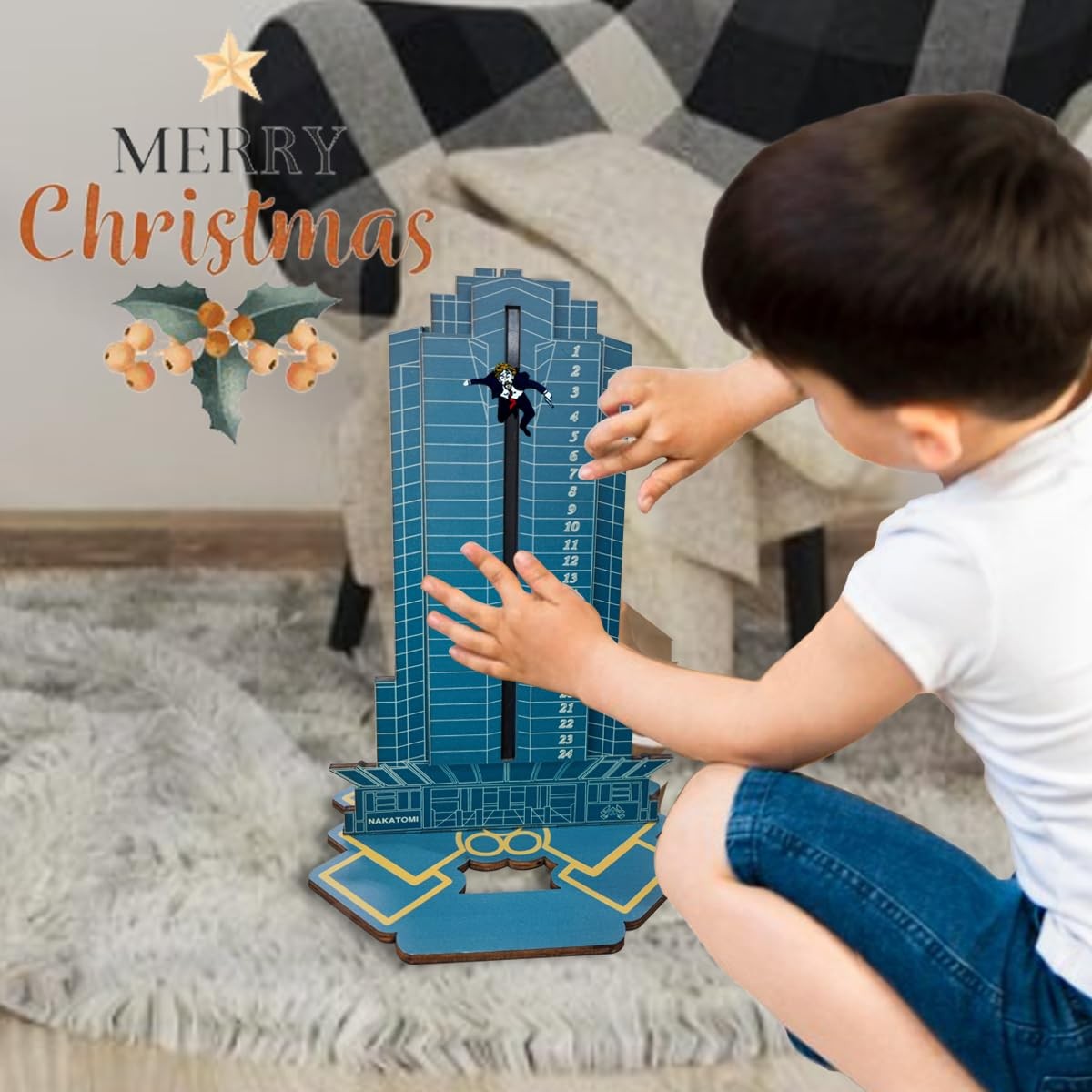 Die Hard Advent Calendar 2025,Wooden 24 Days Blue