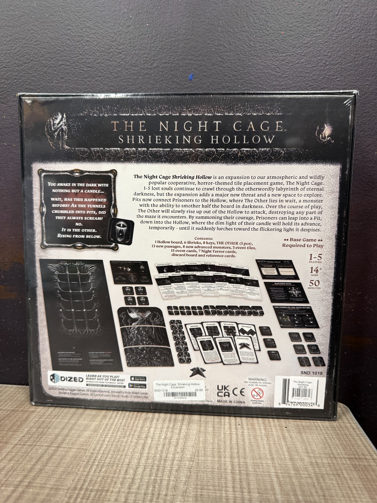 *BRAND NEW IN SHRINK WRAP* The Night Cage: Shrieking Hollow board game expansion