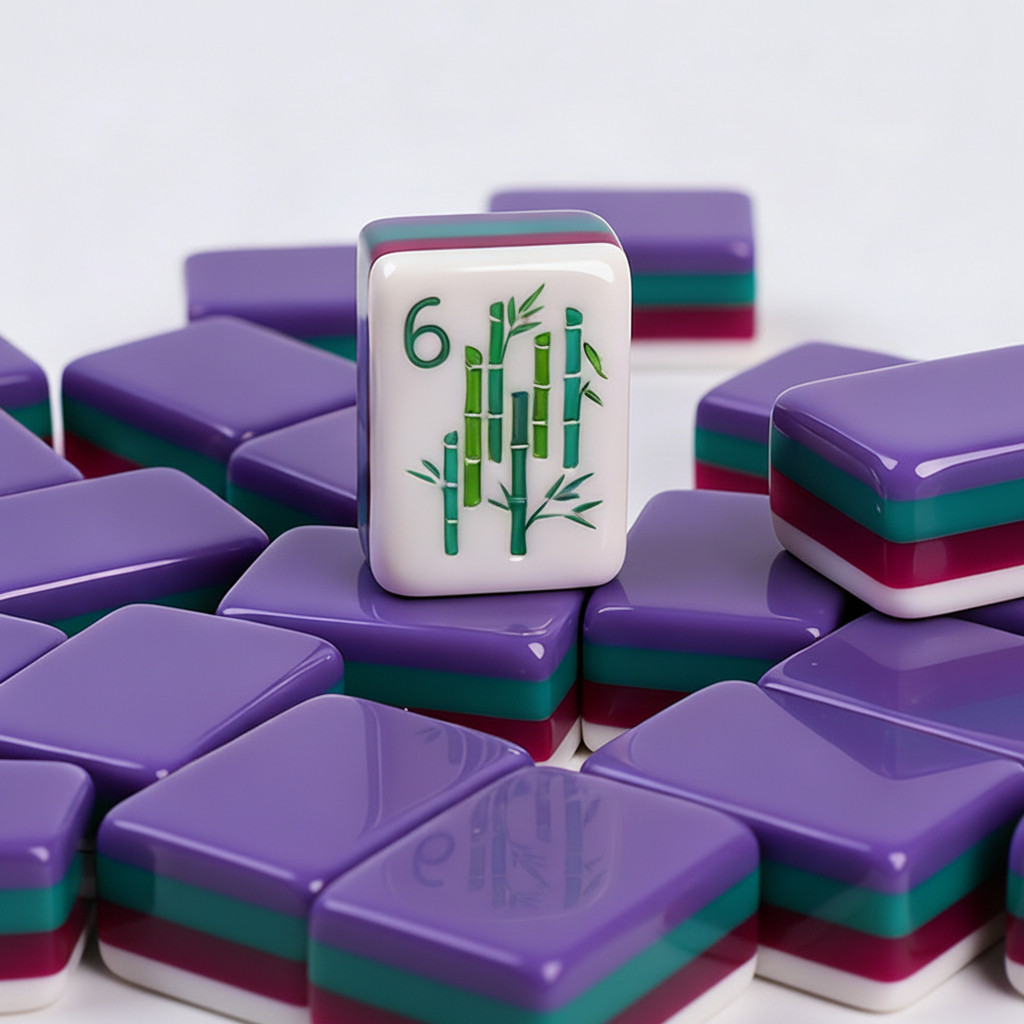 American Mahjong Game Set, 160 Dark Purple Layered Mah Jong Tiles