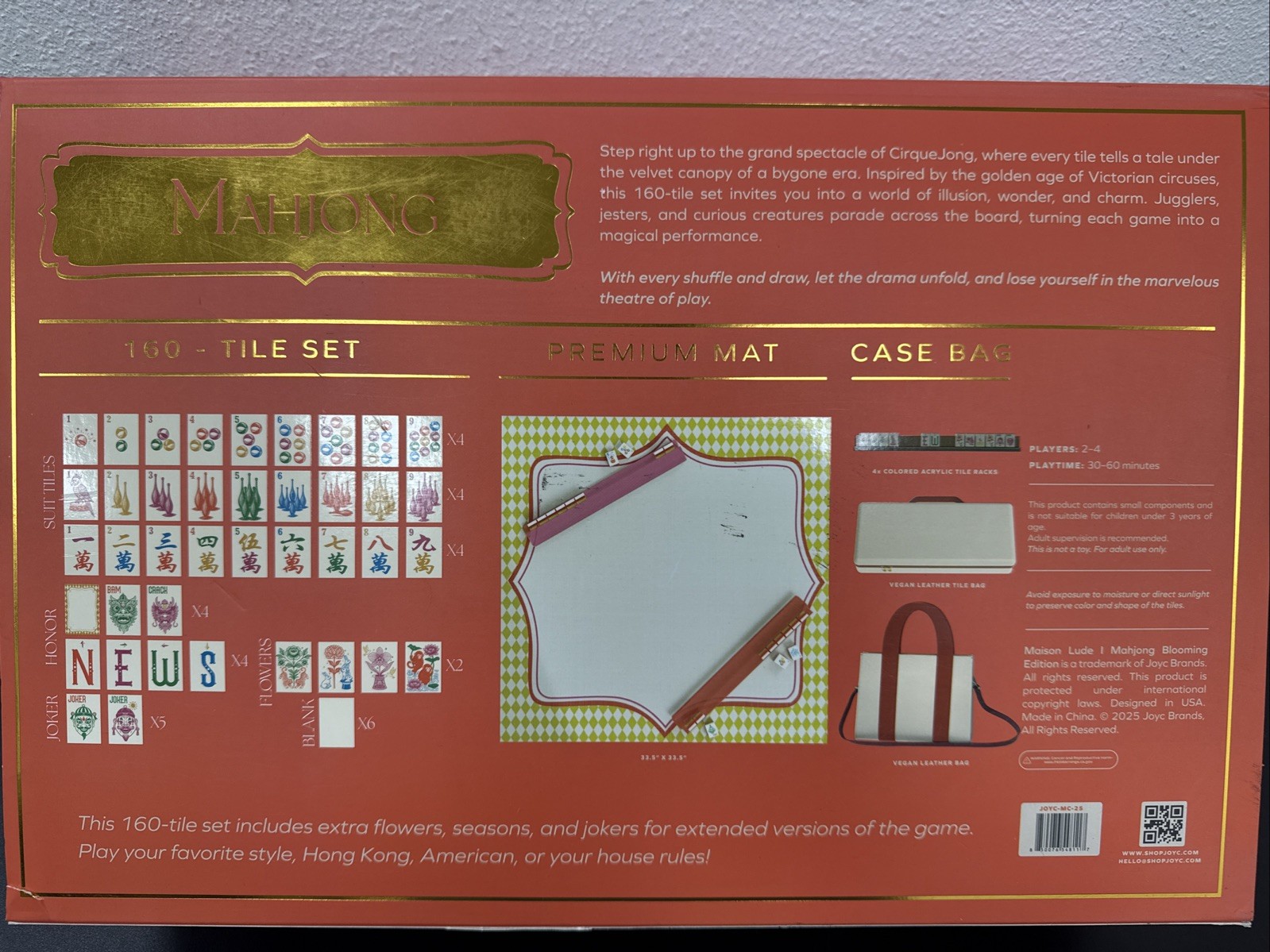 Maison Lude Mahjong Cirque Jong Edition Vintage Circus Charm Set