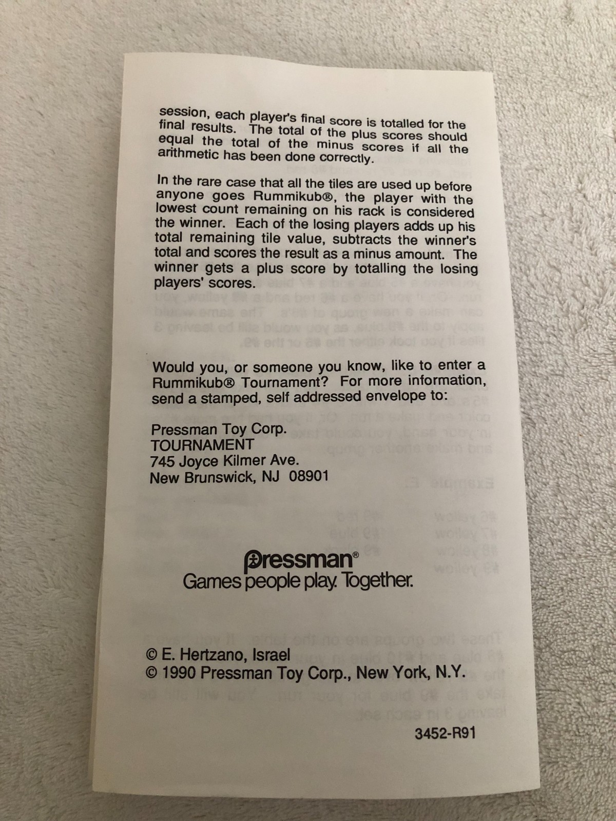 Vintage 1990 Pressman The Original Rummikub (missing few tiles)