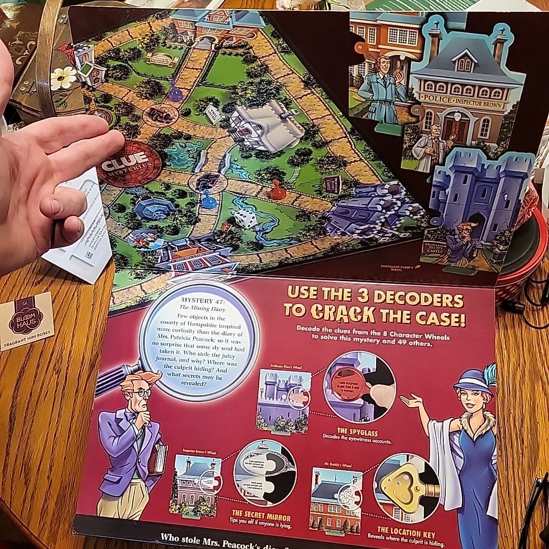 2005 CLUE Mysteries Decoding Detective Board Game New Sealed Box w/Outer Sleeve