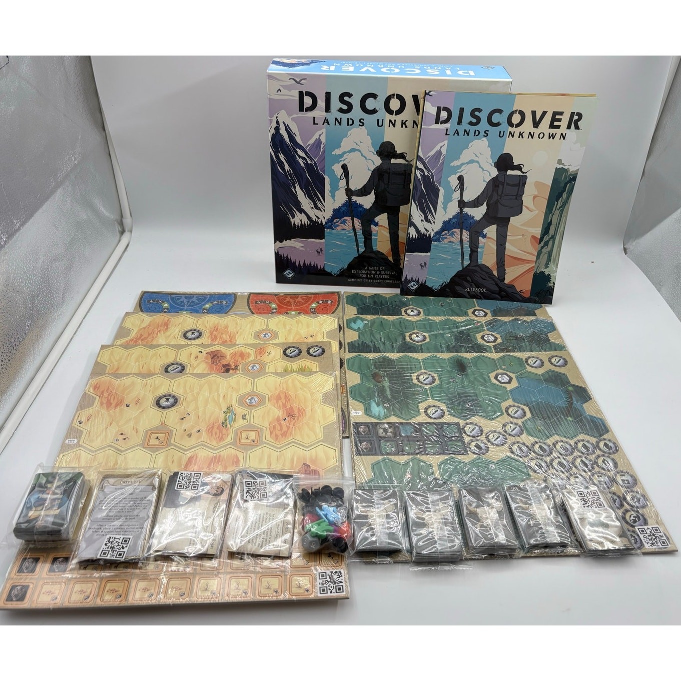 Discover Lands Unknown Board Game Fantasy Game Open Box Sealed Pieces 2018