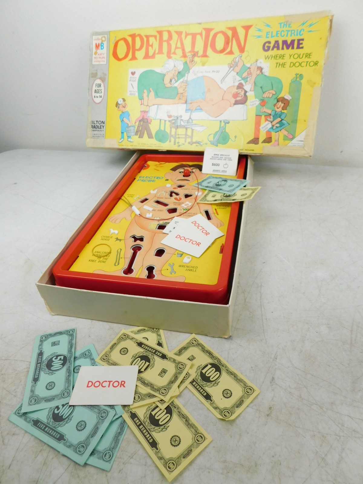 1965 OPERATION Original Electronic Vintage Game Toy Milton Bradley – no power