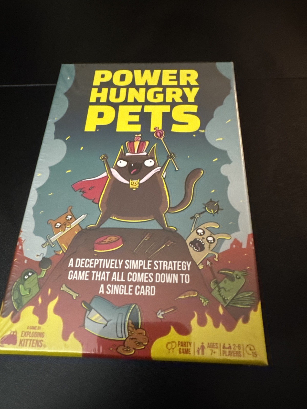 Kids Game Power Hungry Pets Game-Try To Outsmart Each Other 2-6 Players Ages 7+