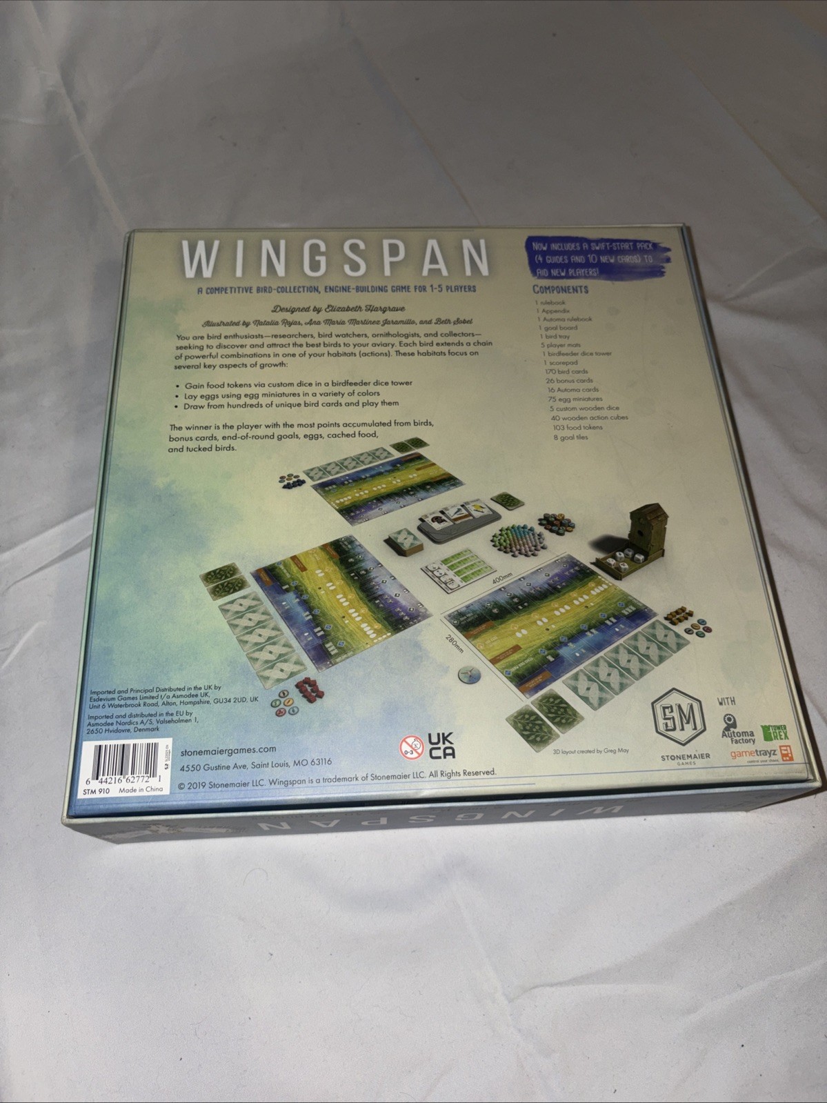 Wingspan Board Game Stonemaier Games Bird Strategy Engine Builder COMPLETE