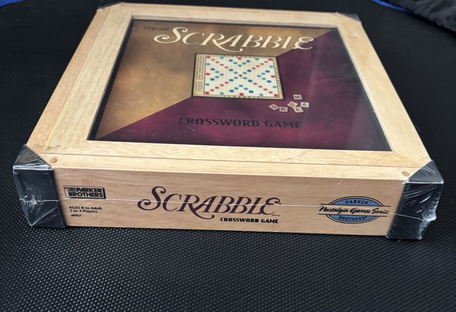 Official Scrabble Crossword Game Nostalgic Wooden Box New Sealed 2002 Hasbro