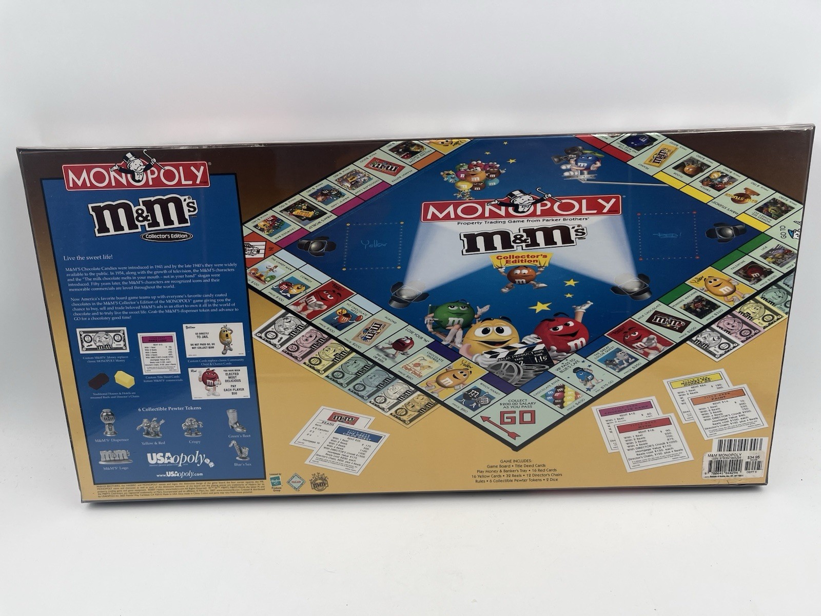 MONOPOLY M&M’s Collector’s Edition Board Game Candy Theme Complete 2007