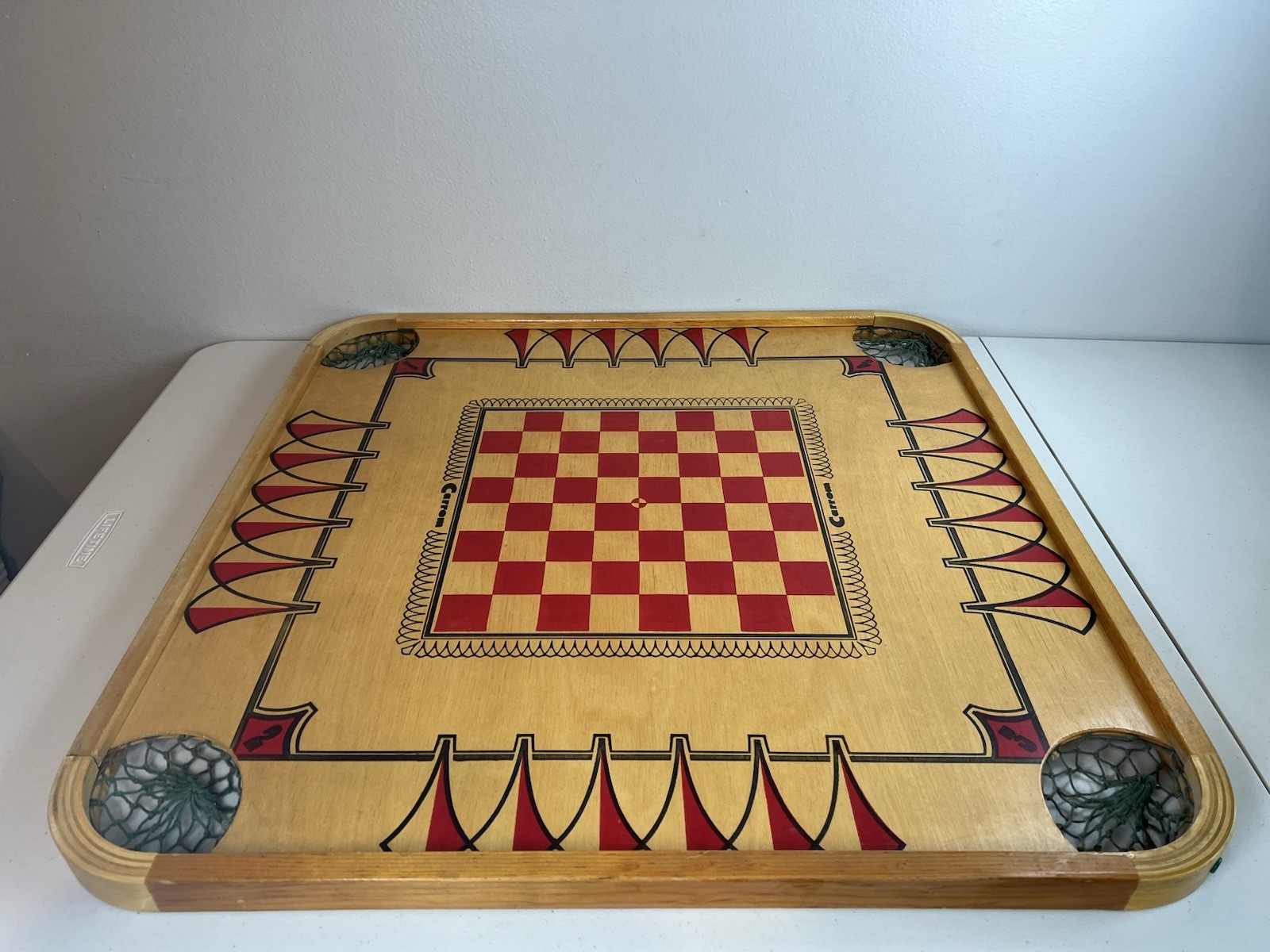 Vibrant VTG 1960s Carrom Model 106 Double Sided-Nice Wall Art Game Room Man Cave