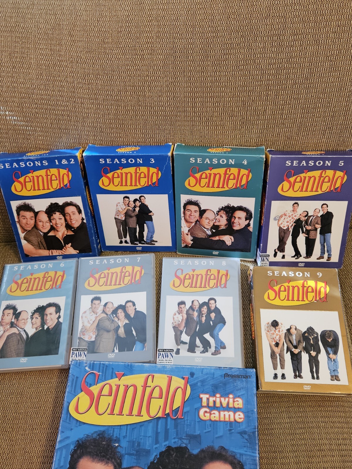 2009 Seinfeld Trivia Game 2-4 Players or Teams + All Seasons 1-9 On DVD Plus Ext