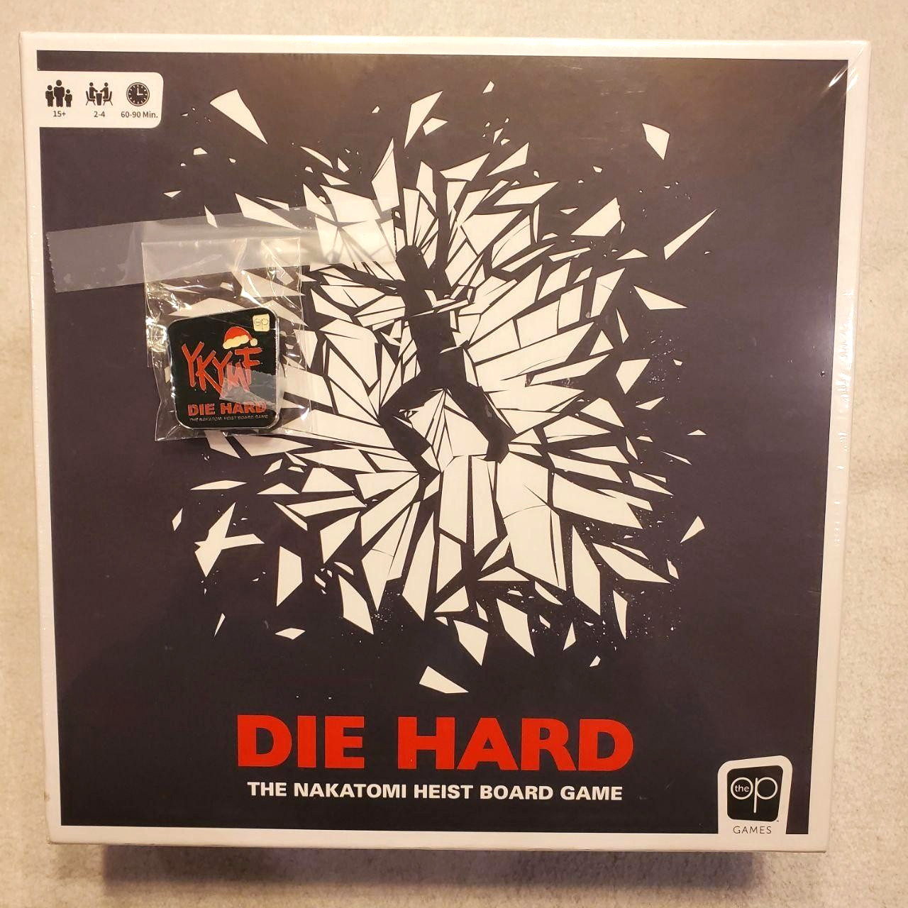 Die Hard Nakatomi Heist Board Game YKYMF Bonus Pin New Sealed Christmas Classic