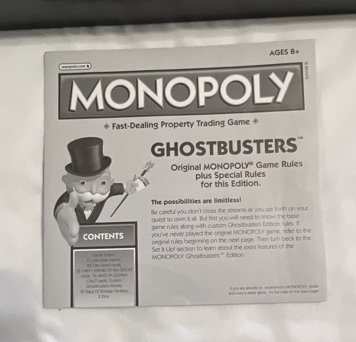 Ghostbusters Collector’s Edition Monopoly Board Game Complete
