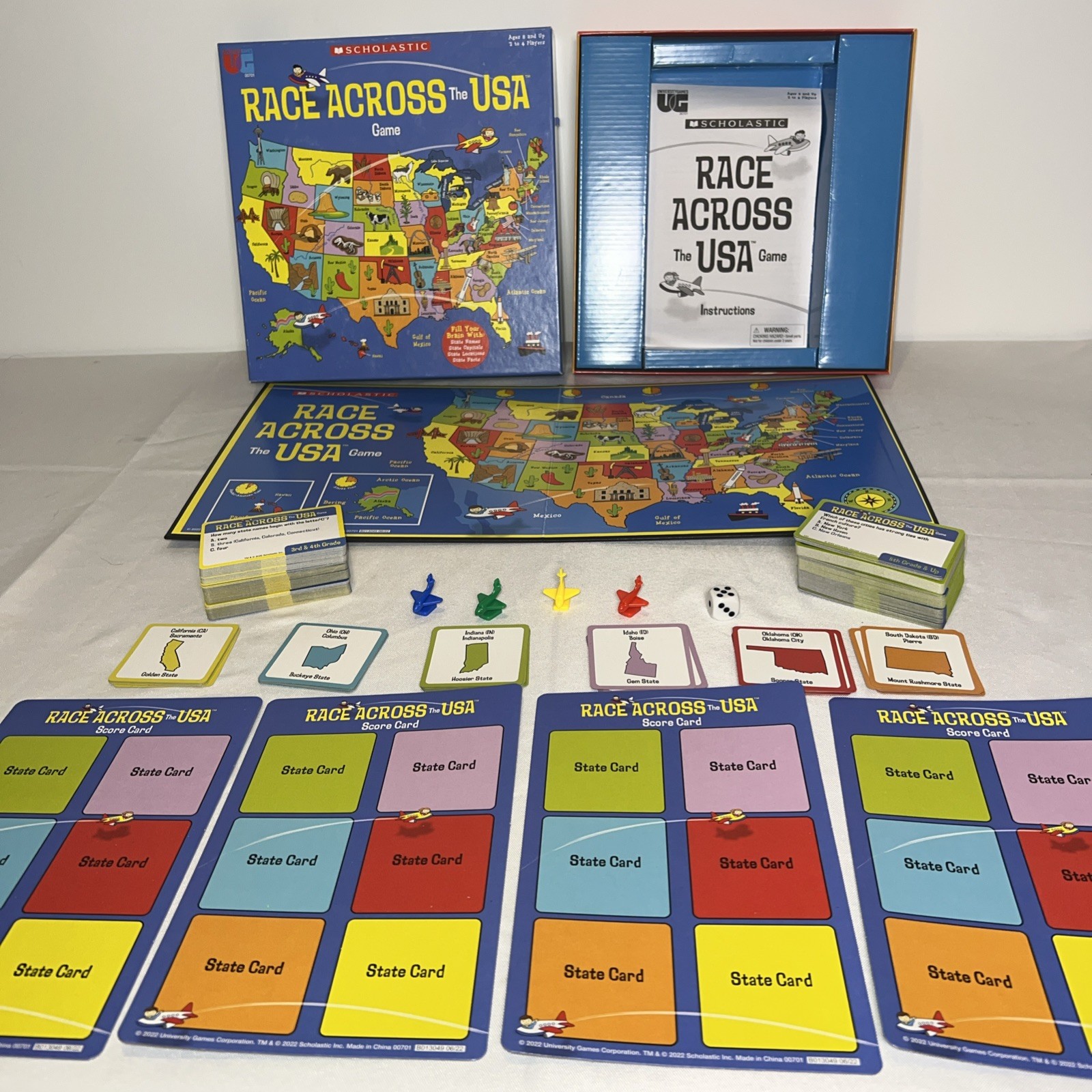 Scholastic Race Across The USA Game Ages 8 And Up