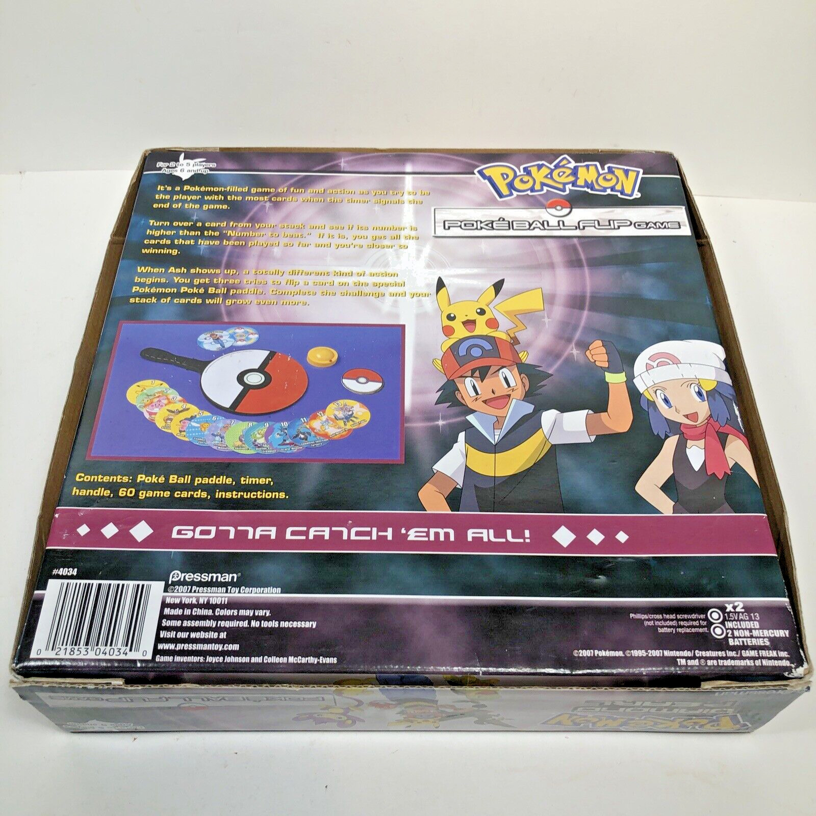 Pokemon Diamond & Pearl PokeBall Flip Game 2007 Complete