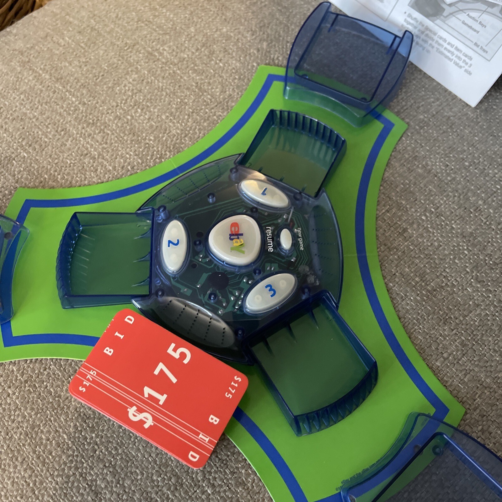RARE eBay Auction Electronic Talking Board Game. Hasbro 2001 Complete. Open Box.