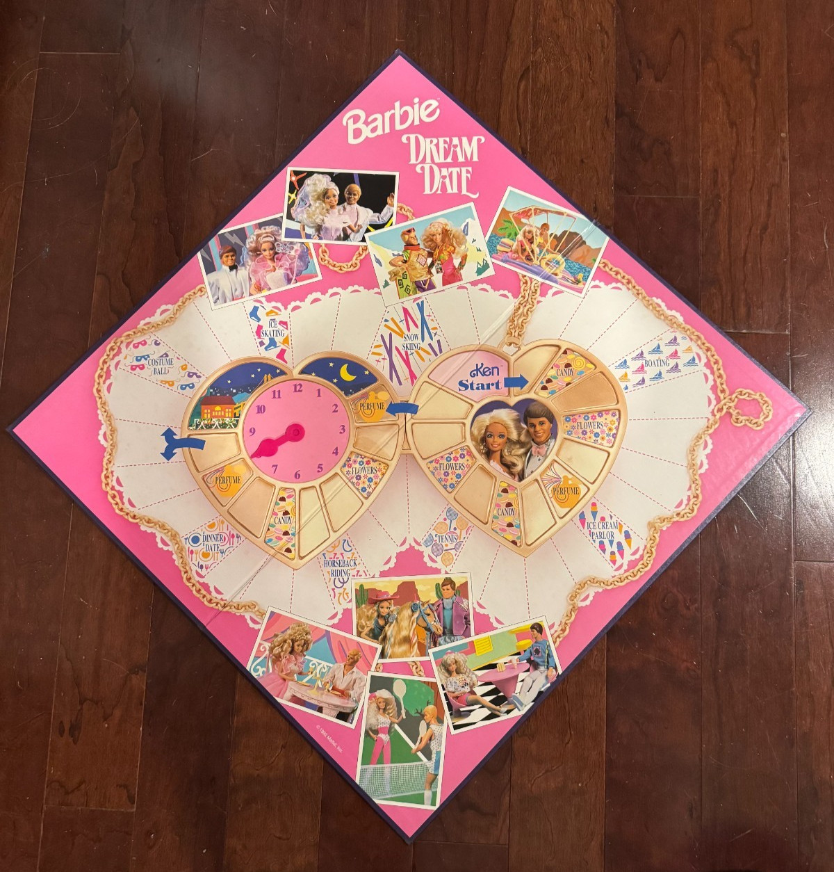 Vintage 1992 Barbie Dream Date Board Game 100% Complete Golden Mattel
