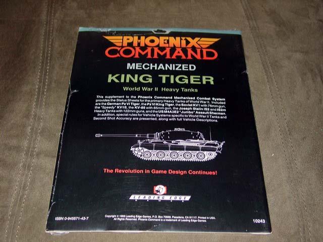 Phoenix Command – Mechanized King Tiger – #10243 – Leading Edge Games (SEALED)