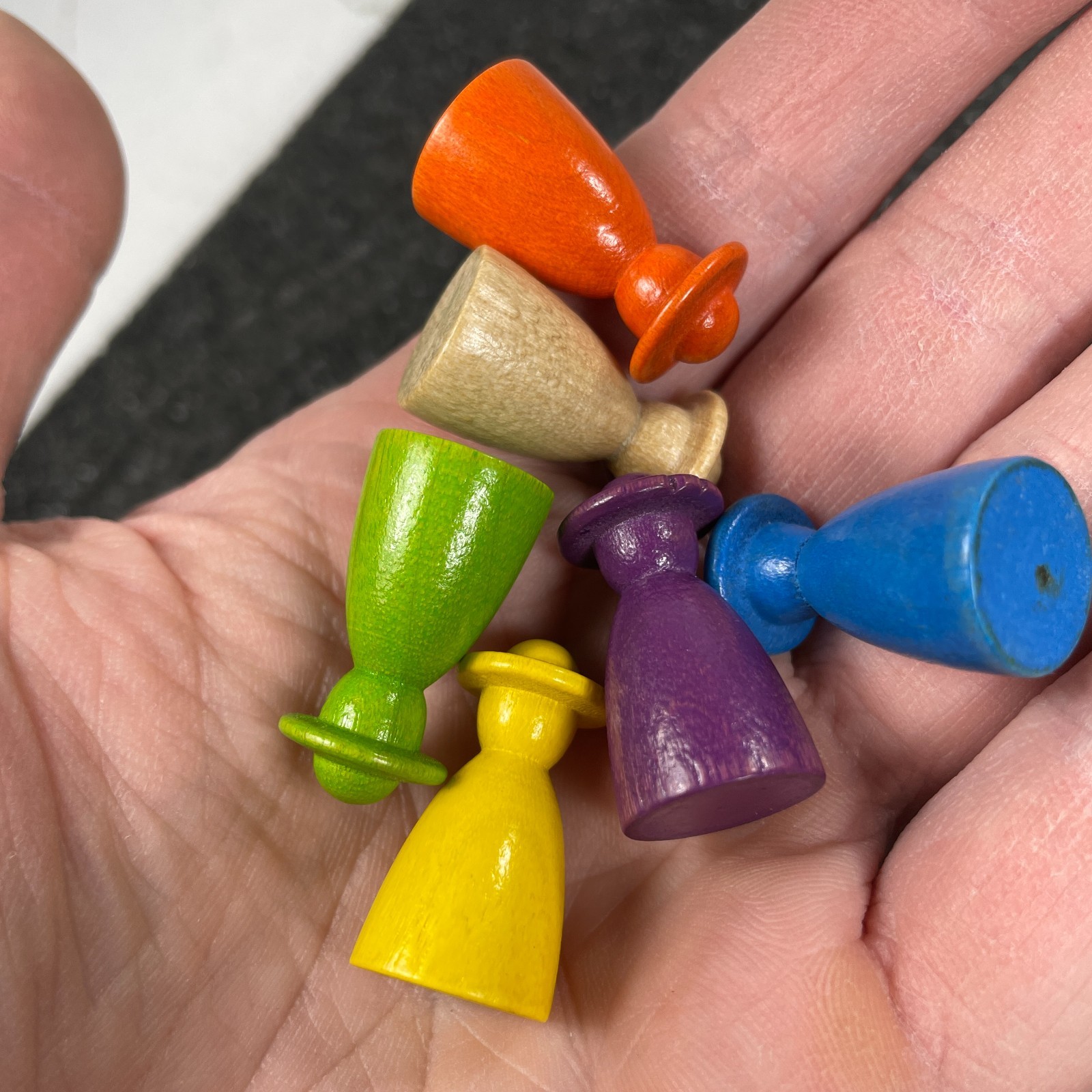 1982 Enchanted Forest Board Game Playing Pieces (6) Replacement Only