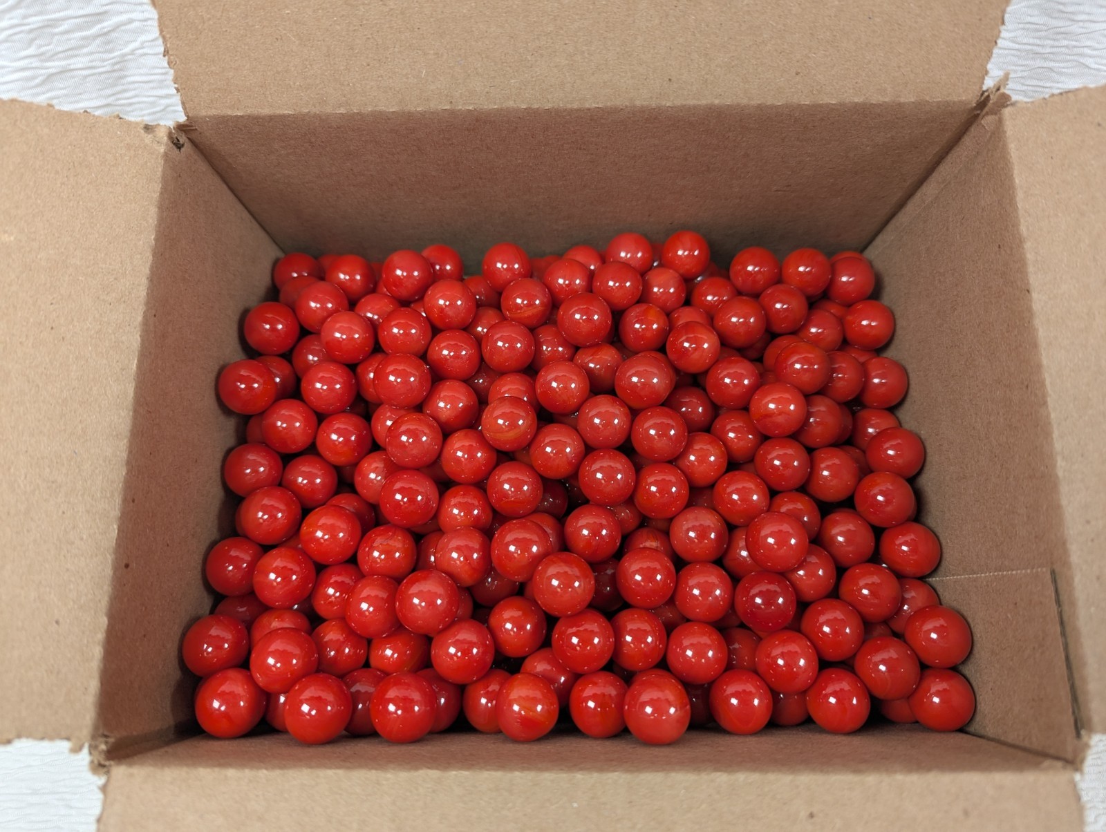 Red Solid Glass Marbles – 16mm +/- 6 Pounds