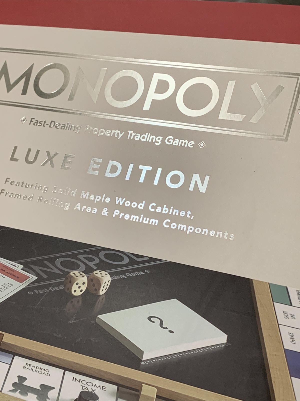 BNIB Winning Solutions Monopoly Luxe Edition with Solid Maple Wood Board Game