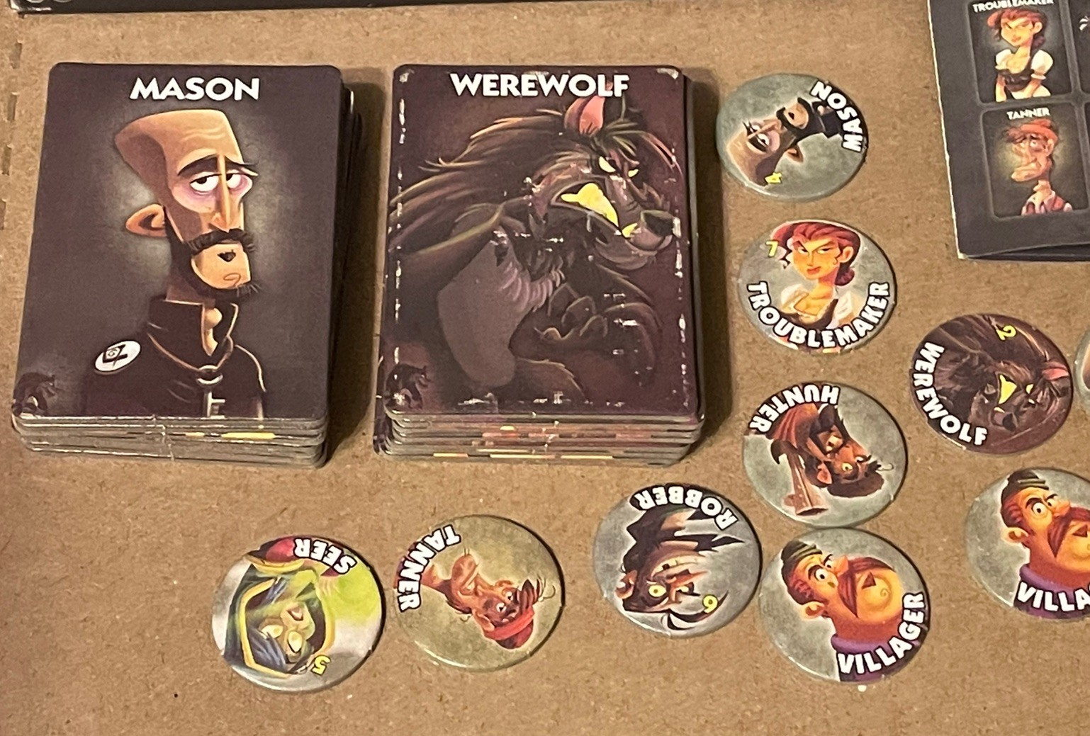 One Night Ultimate Werewolf Card Game Bezier Games Complete 2016 Original!