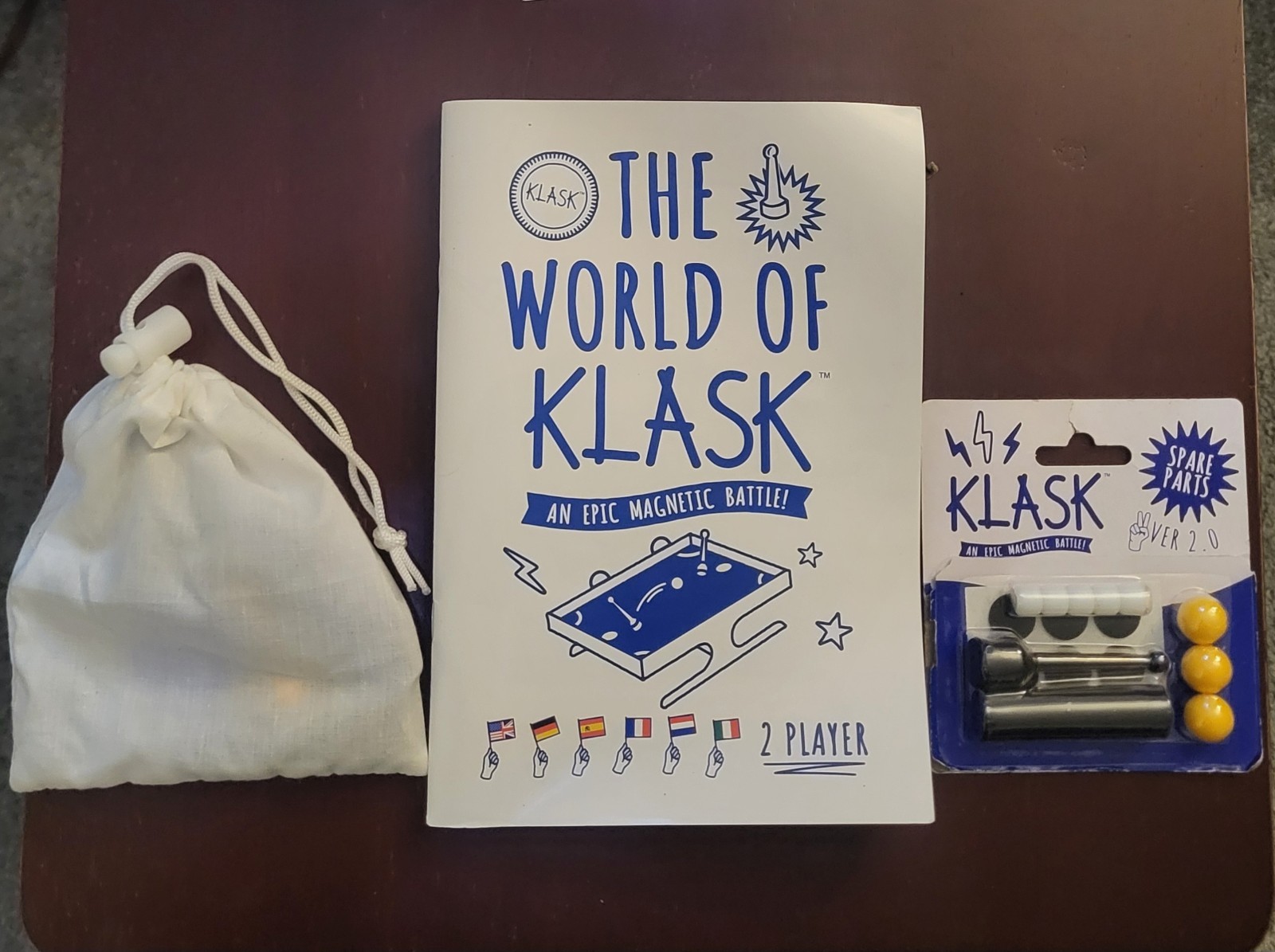 -NEW- KLASK Tabletop Board Game Oy Marektoy NIB +Brand New Replacement Piece Set