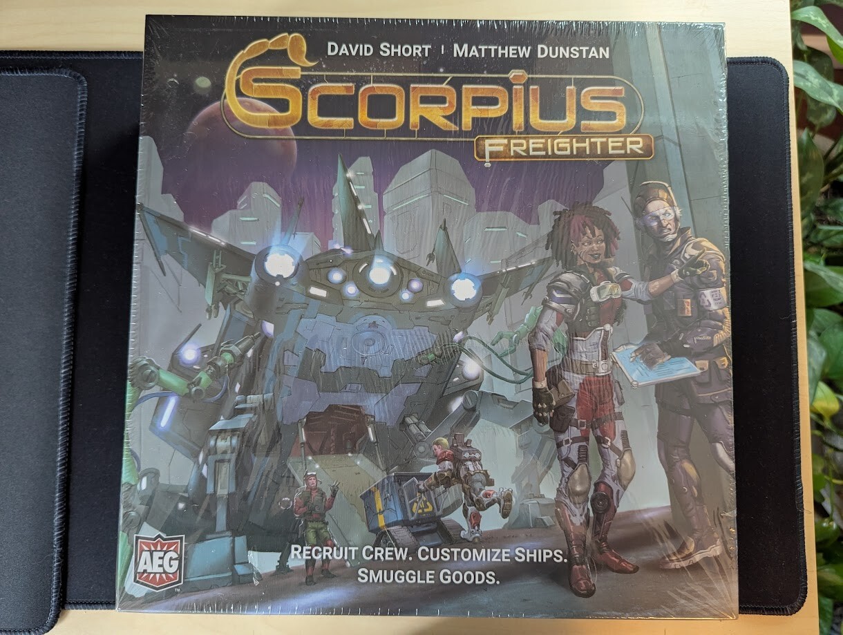 New, Sealed SCORPIUS FREIGHTER Board Game, Unopened, Alderac AEG Games