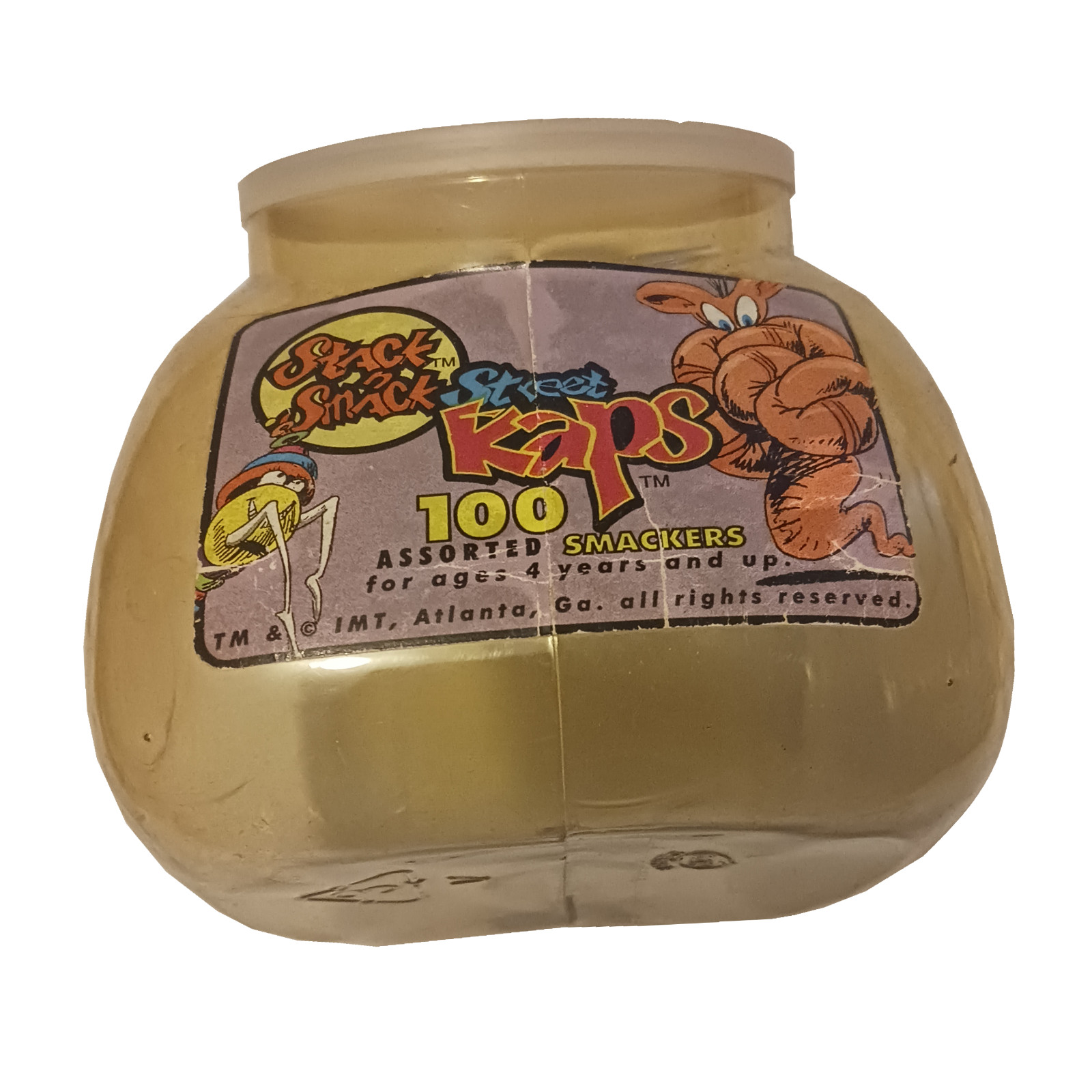 POG, STACK N’ SMACK 100 SMACKERS CONTAINER – Pop Lid, Plastic Retro/Toy
