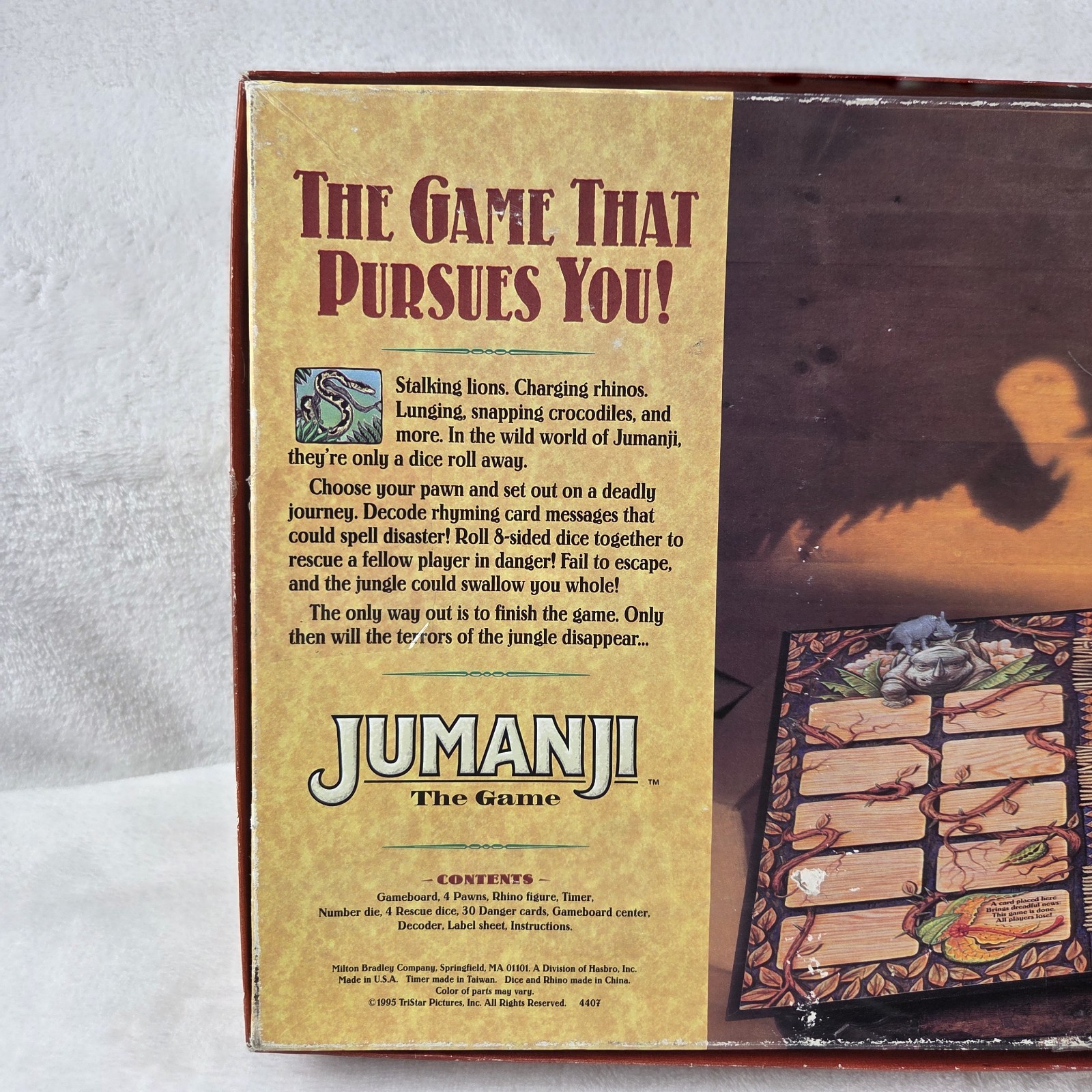 Vintage 1995 Jumanji Board Game Milton Bradley Complete! Nice Condition