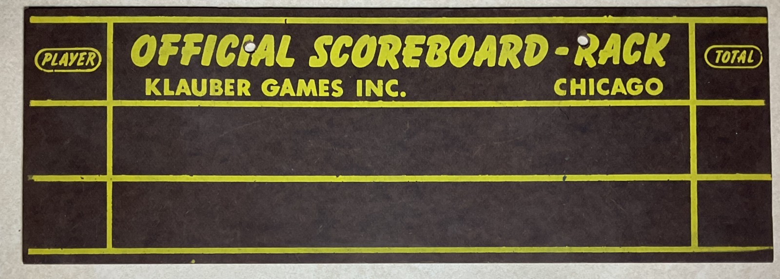 Vintage Klauber Games Inc. Official Scoreboard Rack Chalkboard-Chicago USA