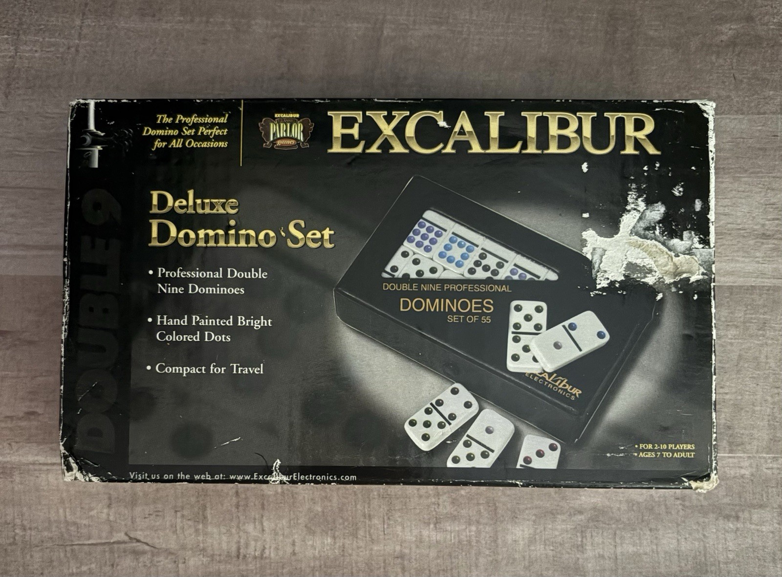 Excalibur Deluxe Double 9 Domino Set, Unused in Original Shrink-Wrap