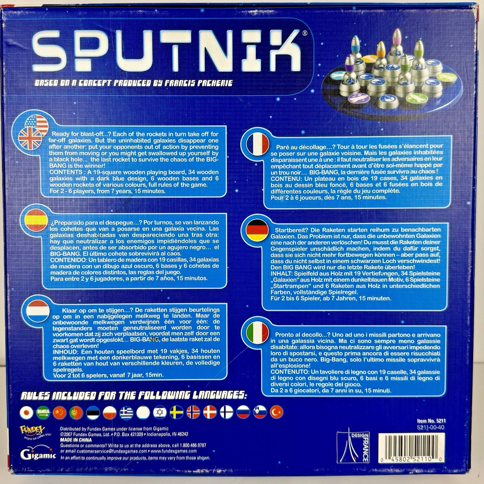 Sputnik – Fundex Gigamic Board Game from 2007 -COMPLETE