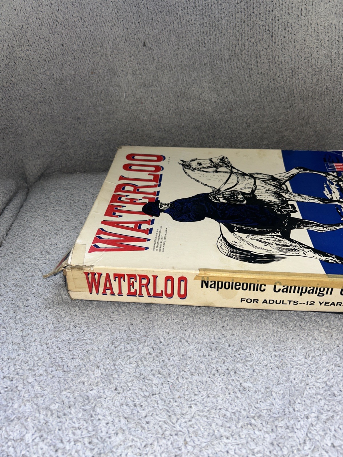 Waterloo Board Game Avalon Hill 1962 Campaign War Game Punched Napoleon PUNCHED