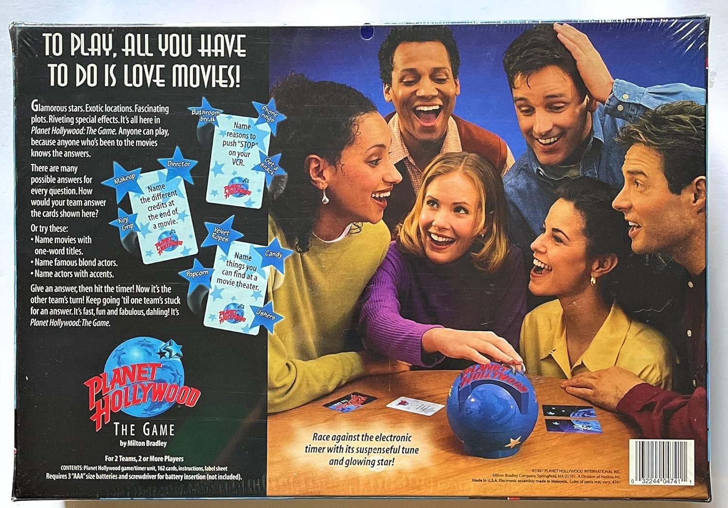 New Planet Hollywood the Game of Movie Trivia 12 Years And Up Board Game