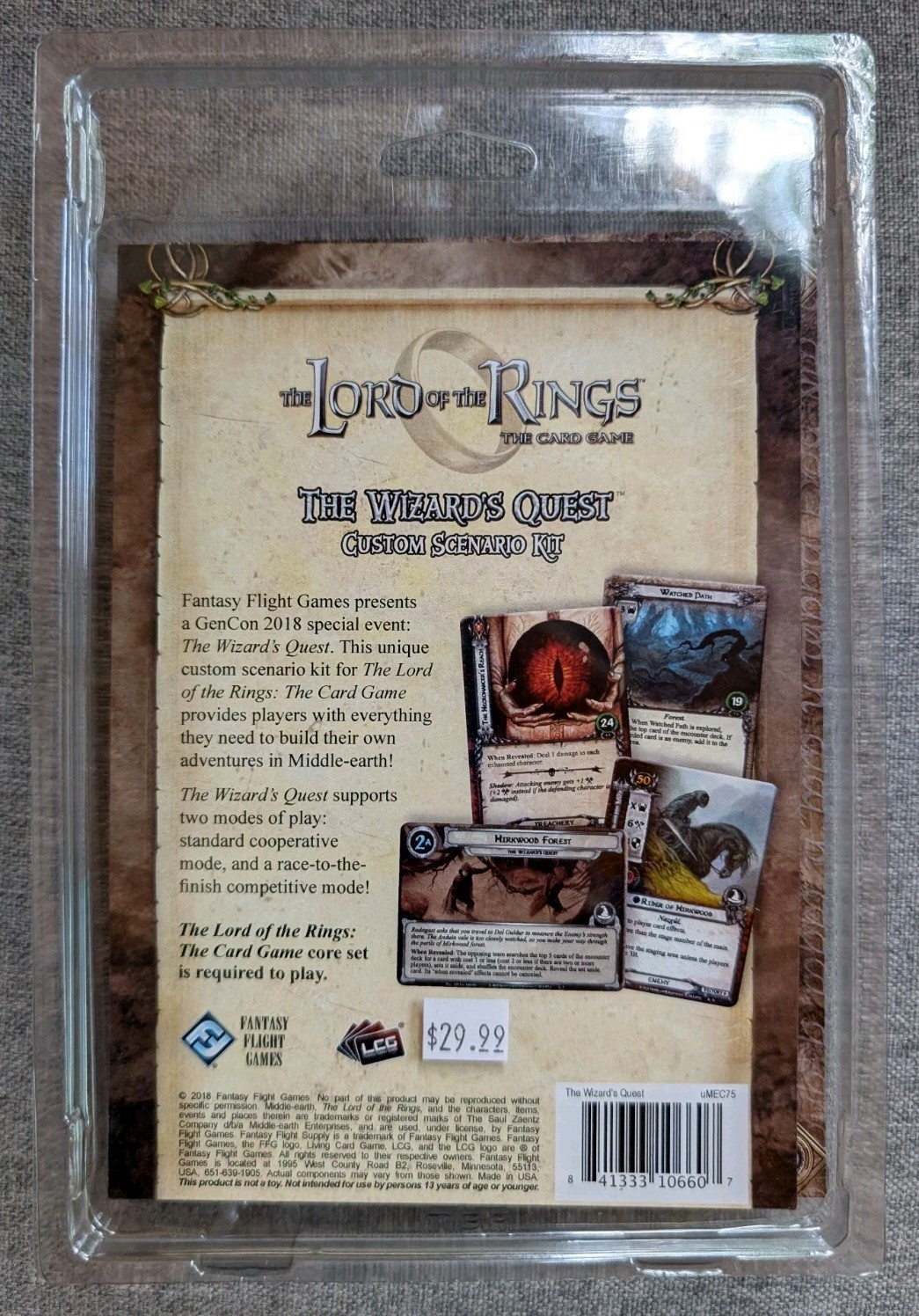 Lord Of The Rings Living Card Game The Wizard’s Quest Custom Scenario Kit (NEW)