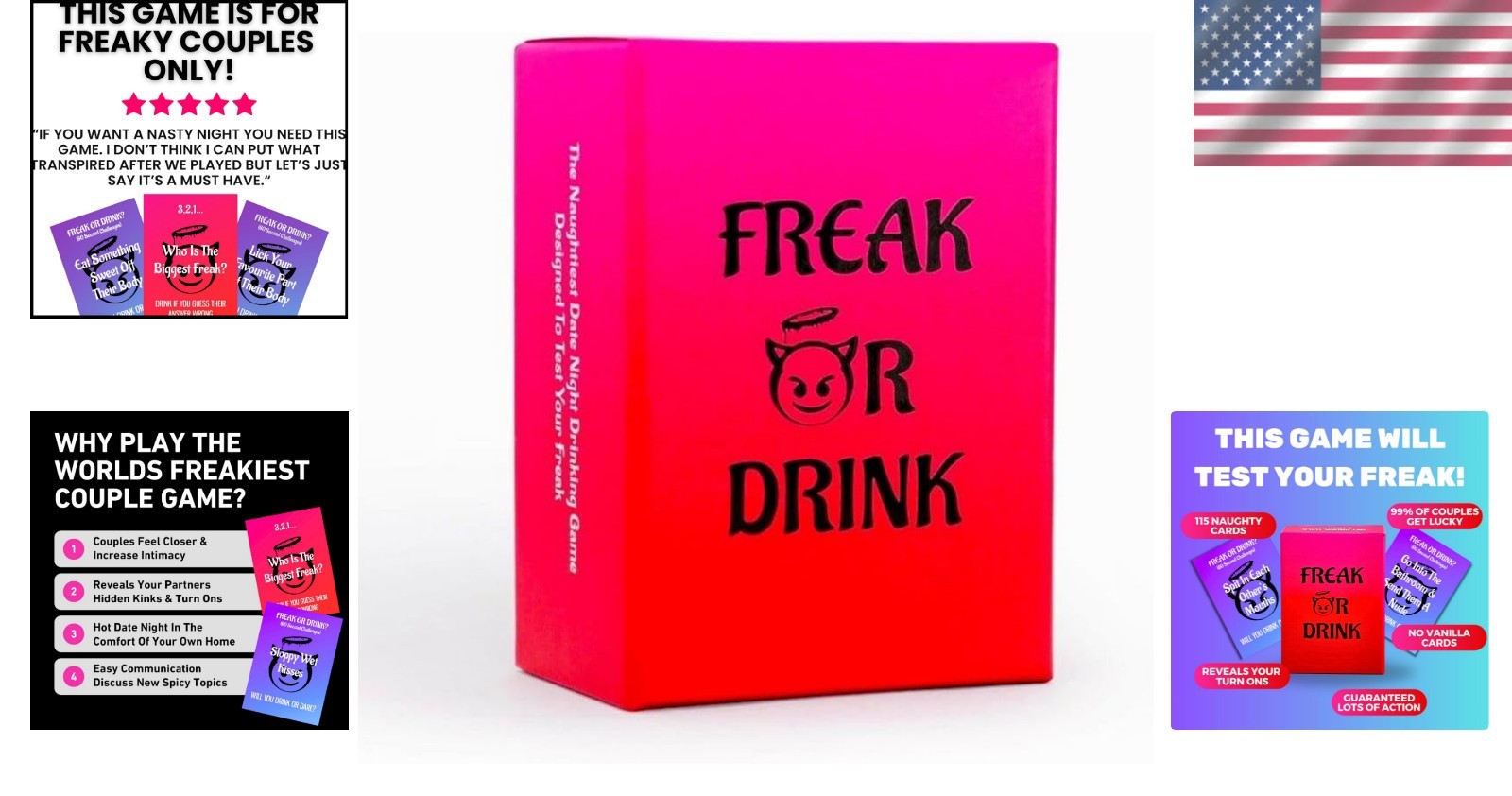 Couple Game Drinking Card Game Love Date Night Freaky Fun 115 Cards
