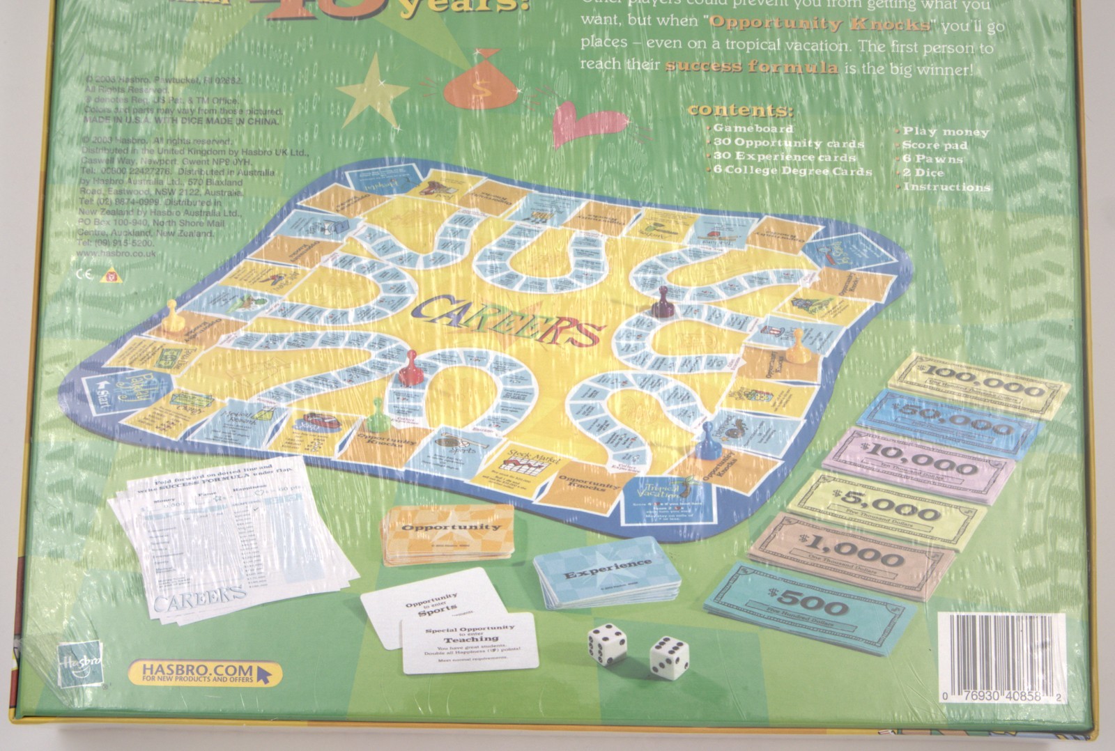 Careers Board Game 2003 Parker Brothers Hasbro Factory Sealed New Family Game